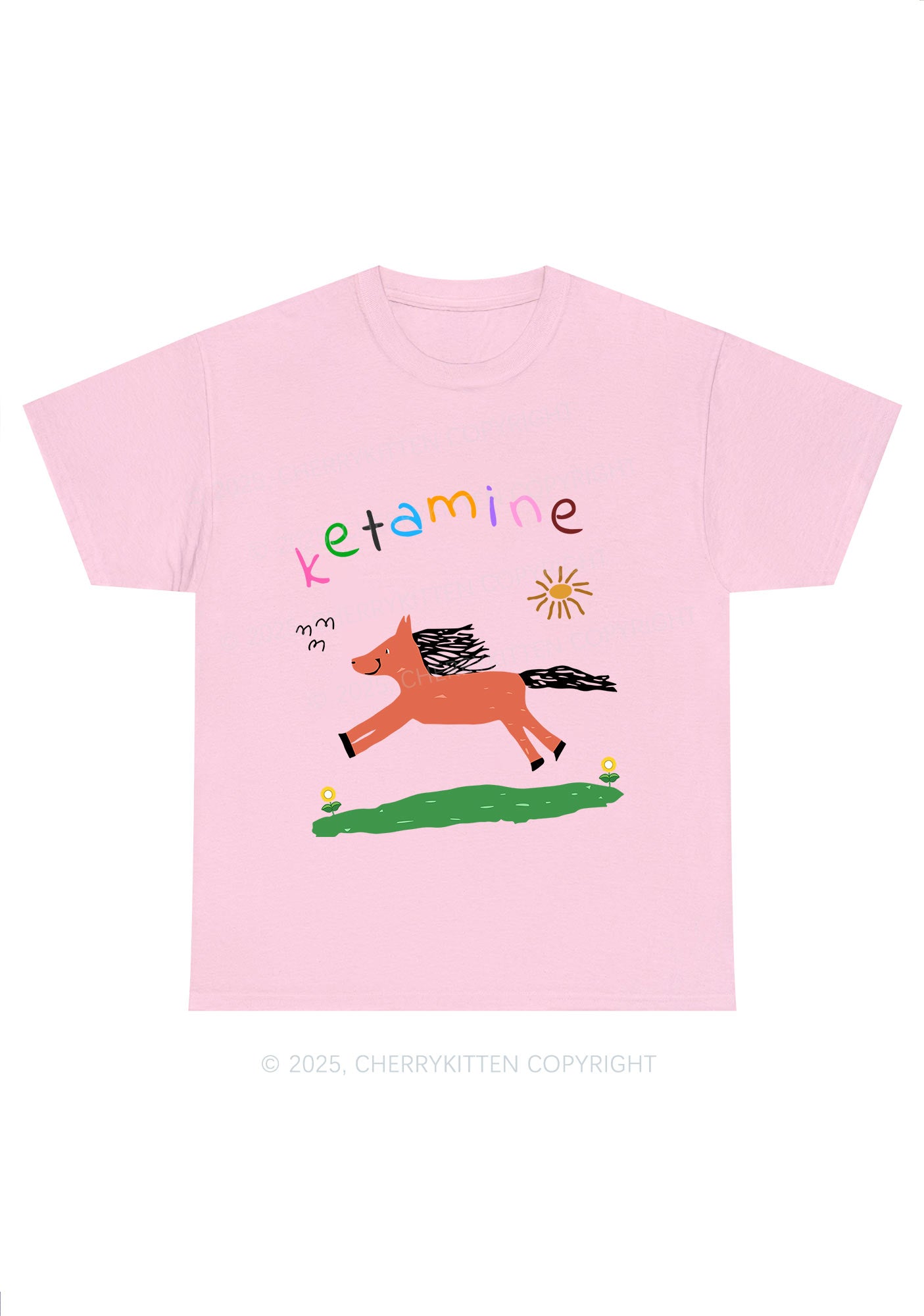 Orange K Pony Y2K Chunky Shirt Cherrykitten