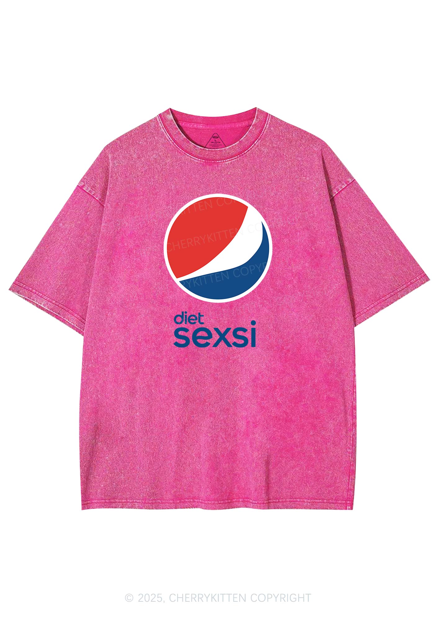 Diet Sexsi Y2K Shirts Washed Tee Cherrykitten