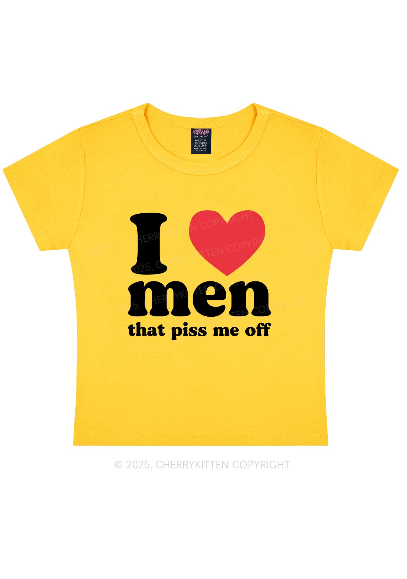 I Love Men Piss Me Off Y2K Baby Tee Cherrykitten