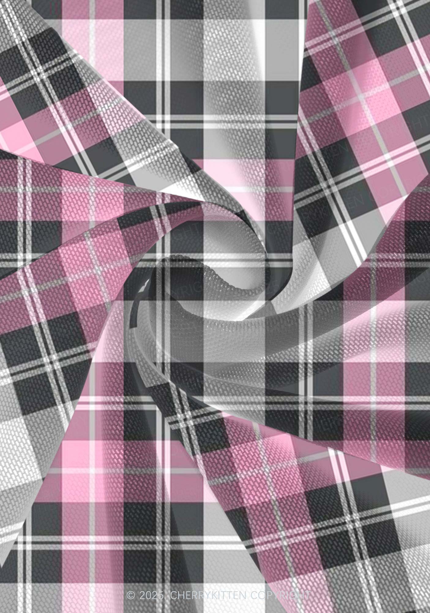 Pink And White Plaid Y2K Print Mini Layered Skirt Cherrykitten