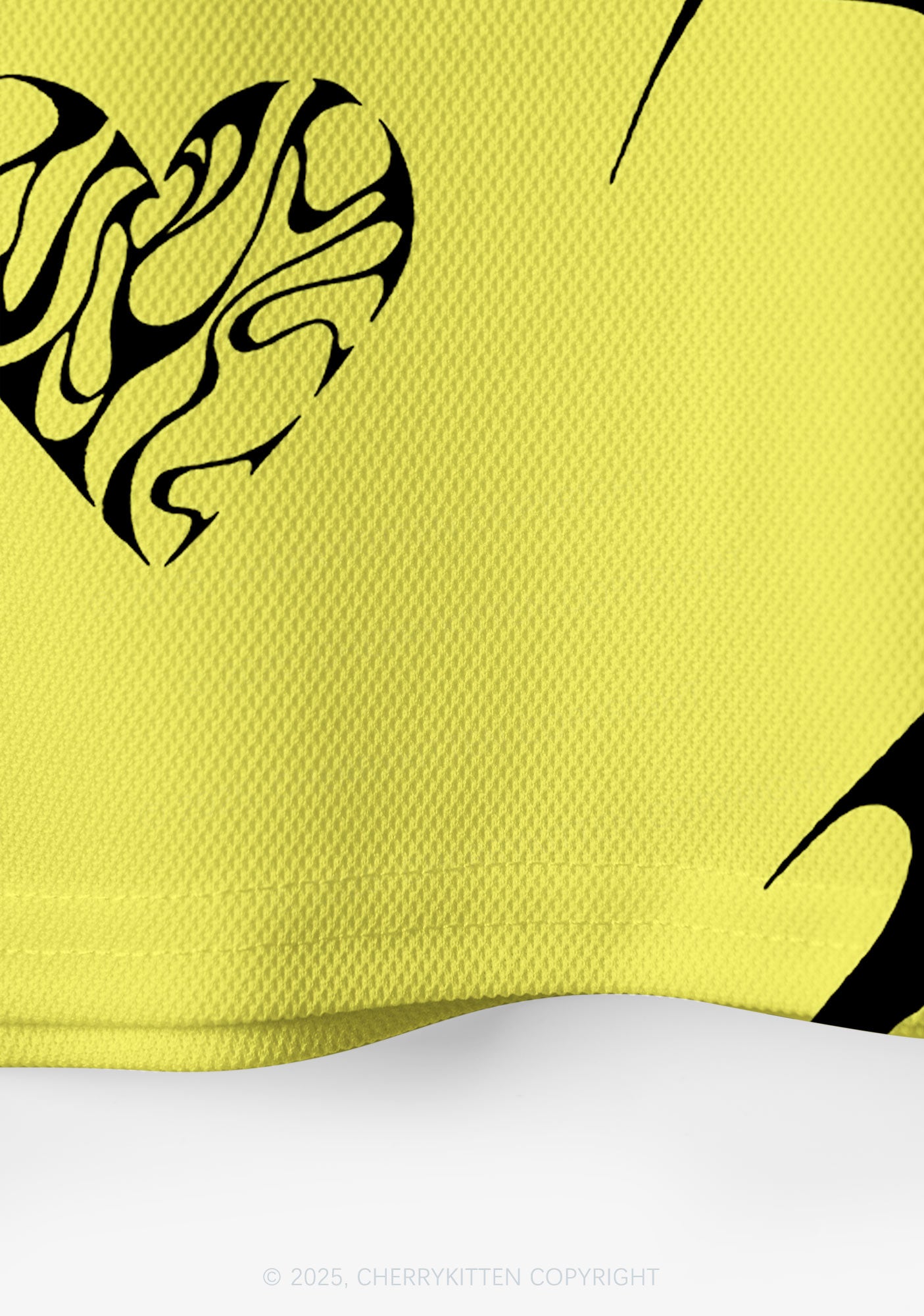 Custom Bright Yellow Cxxt Y2K Crop Sport Jersey Shirts Cherrykitten