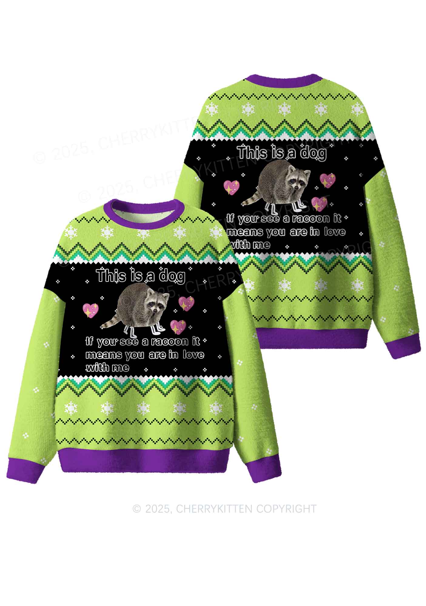 You Are In Love With Me Y2K Christmas Knit Sweatshirt Cherrykitten