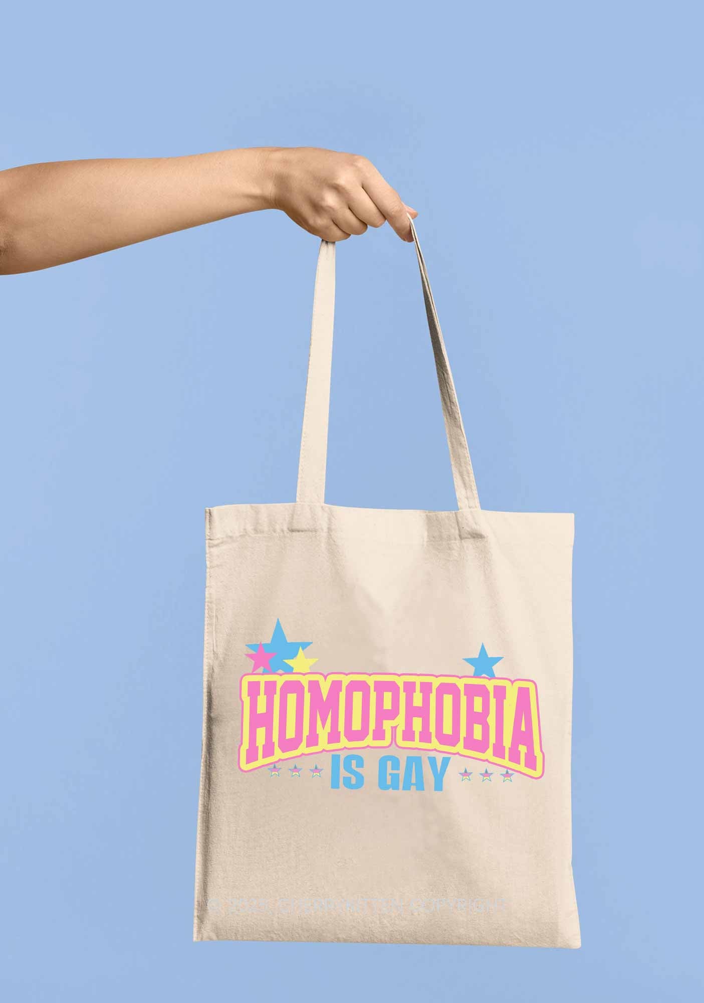 Homophobia Is Gay Pride Y2K Canvas Tote Bag Cherrykitten
