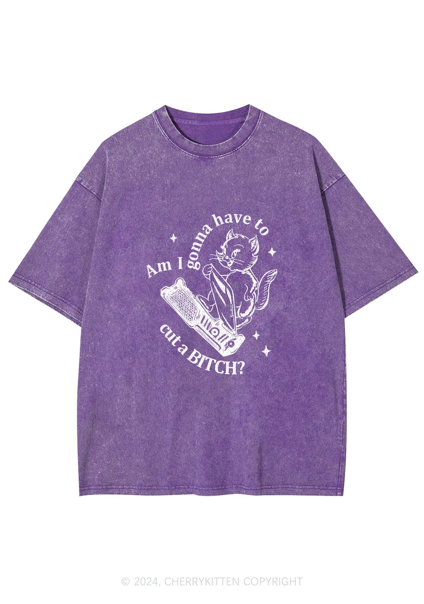 Cut A Bxxch Y2K Washed Tee Cherrykitten