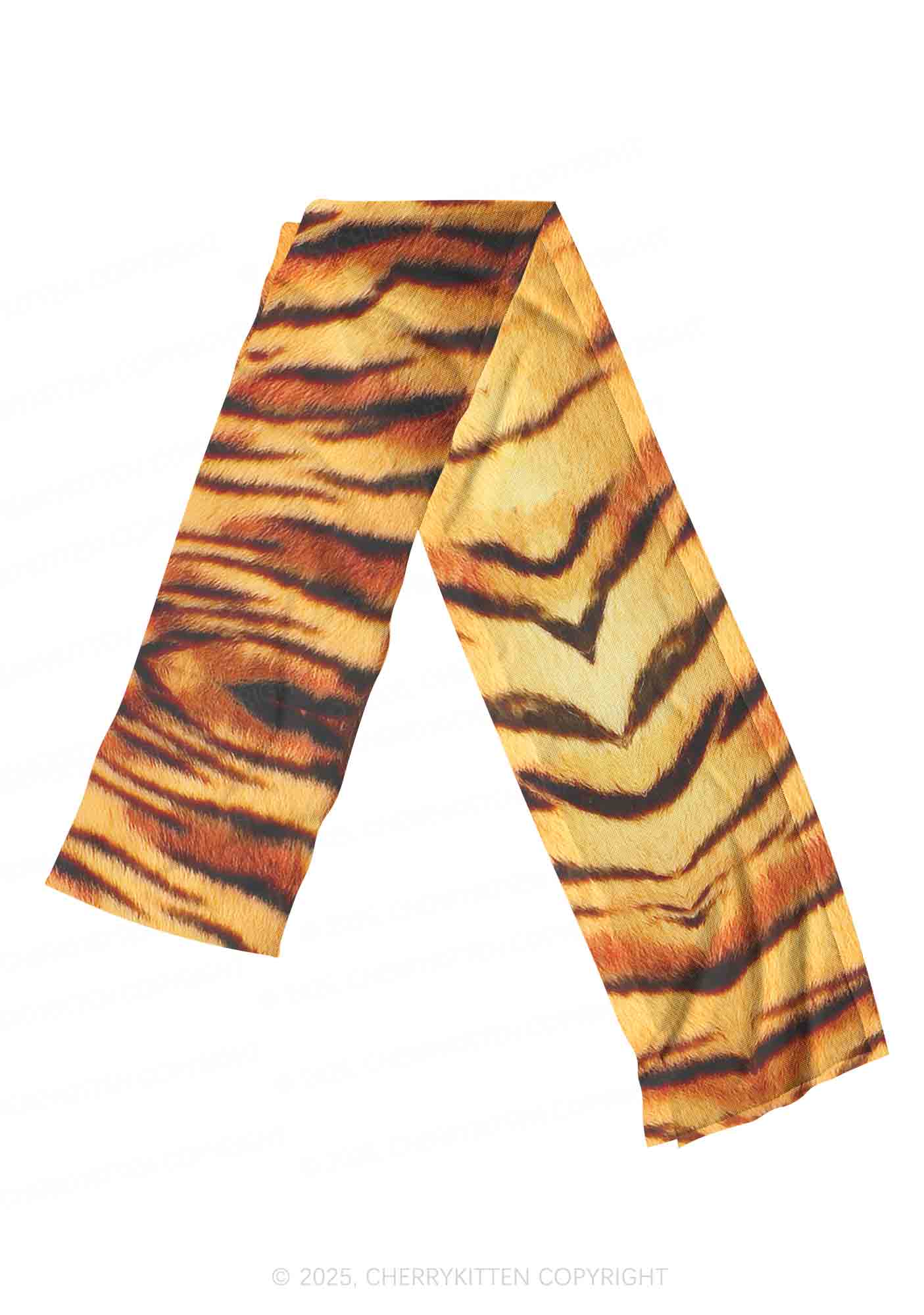 Wild Tiger Texture Y2K Mesh Slip Dress Cherrykitten