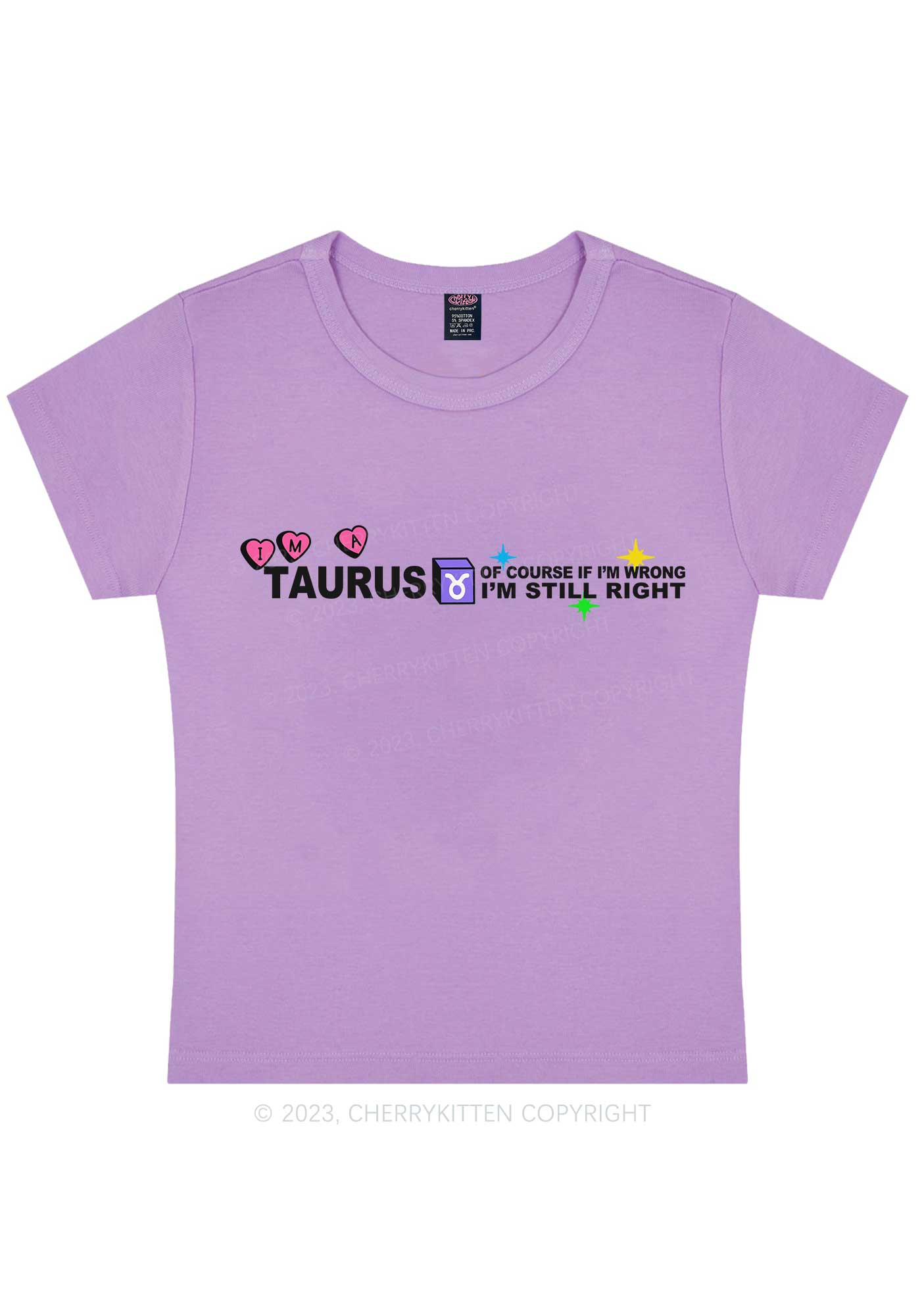 I'm A Taurus Y2K Baby Tee Cherrykitten