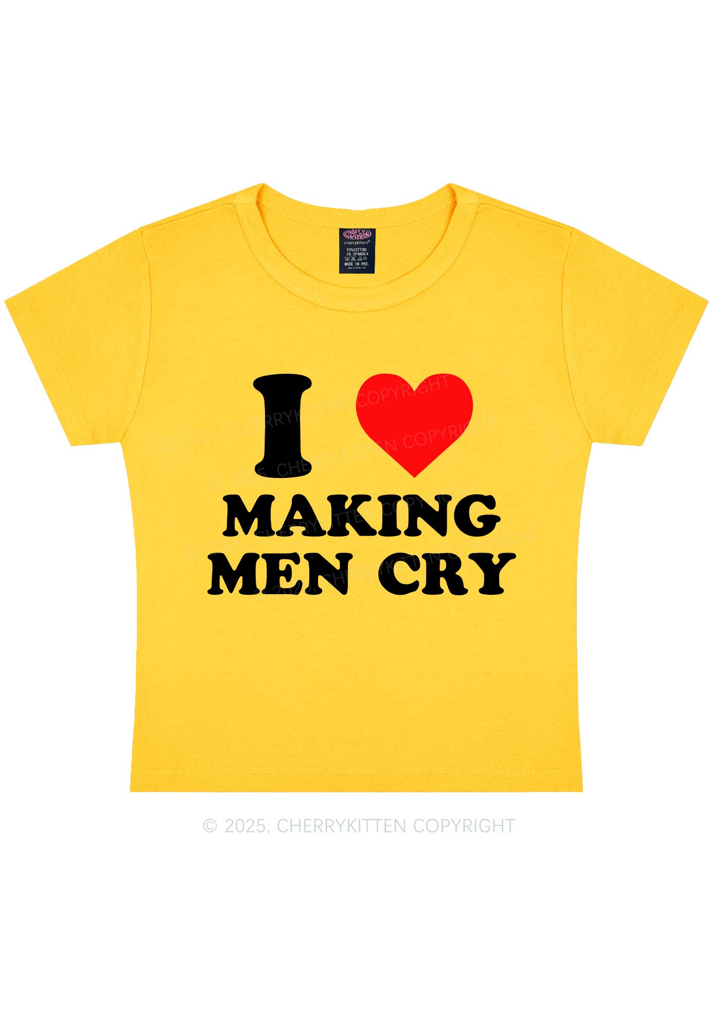 I Love Making Men Cry Y2K Baby Tee Cherrykitten