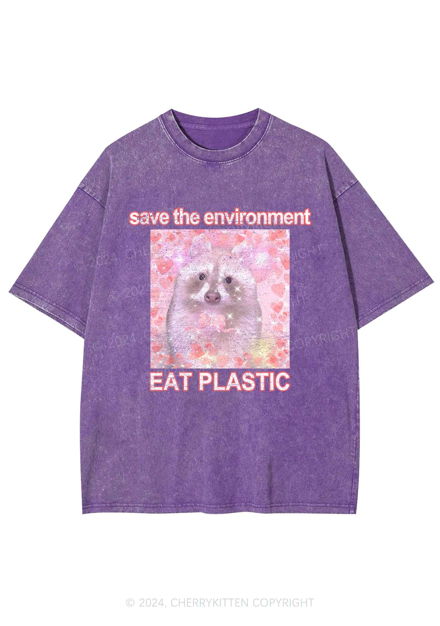 Save The Environment Y2K Washed Tee Cherrykitten