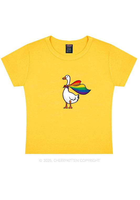 Pride Goose Y2K Baby Tee Cherrykitten