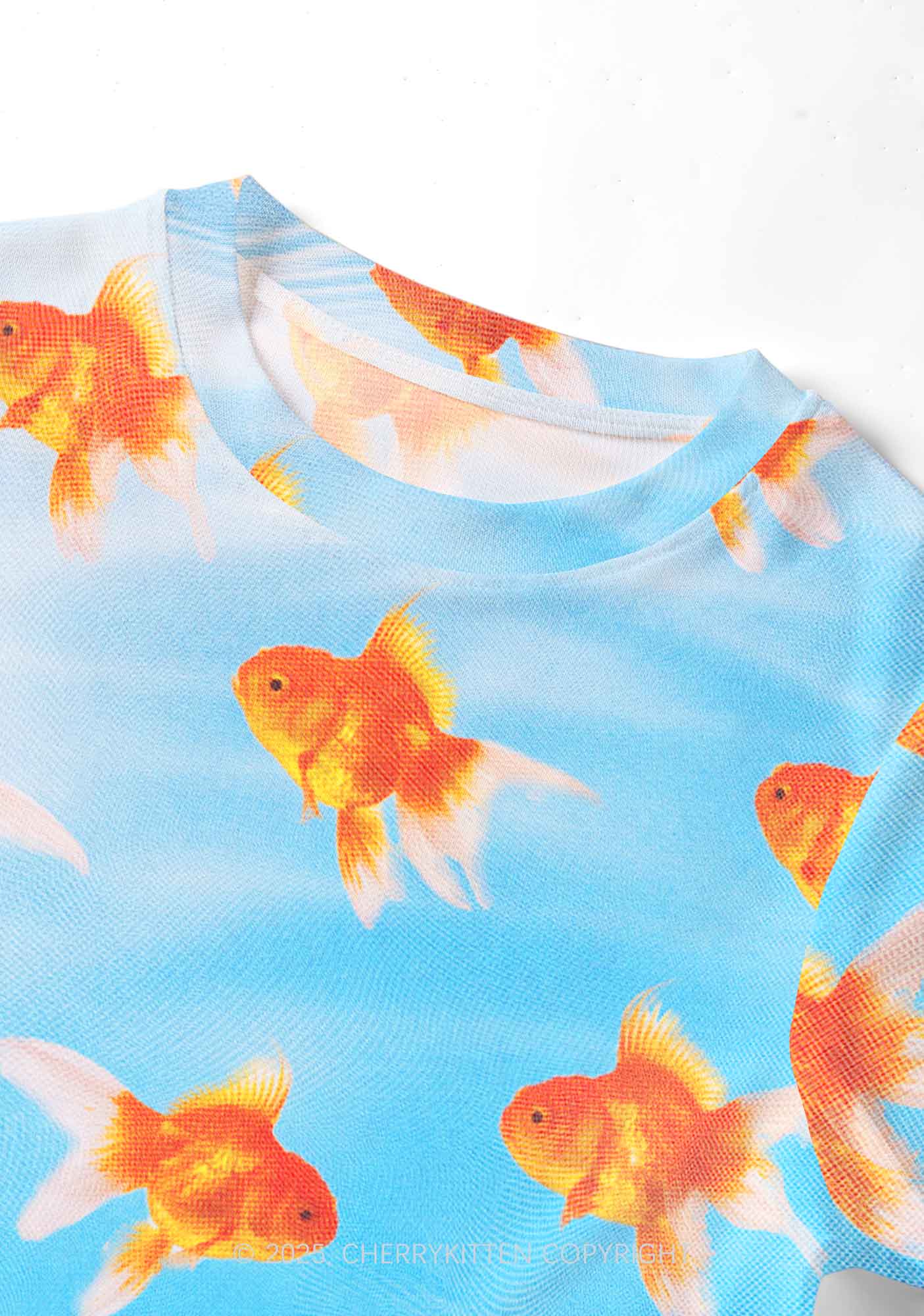 Goldfish Y2K Mesh Crop Top Cherrykitten