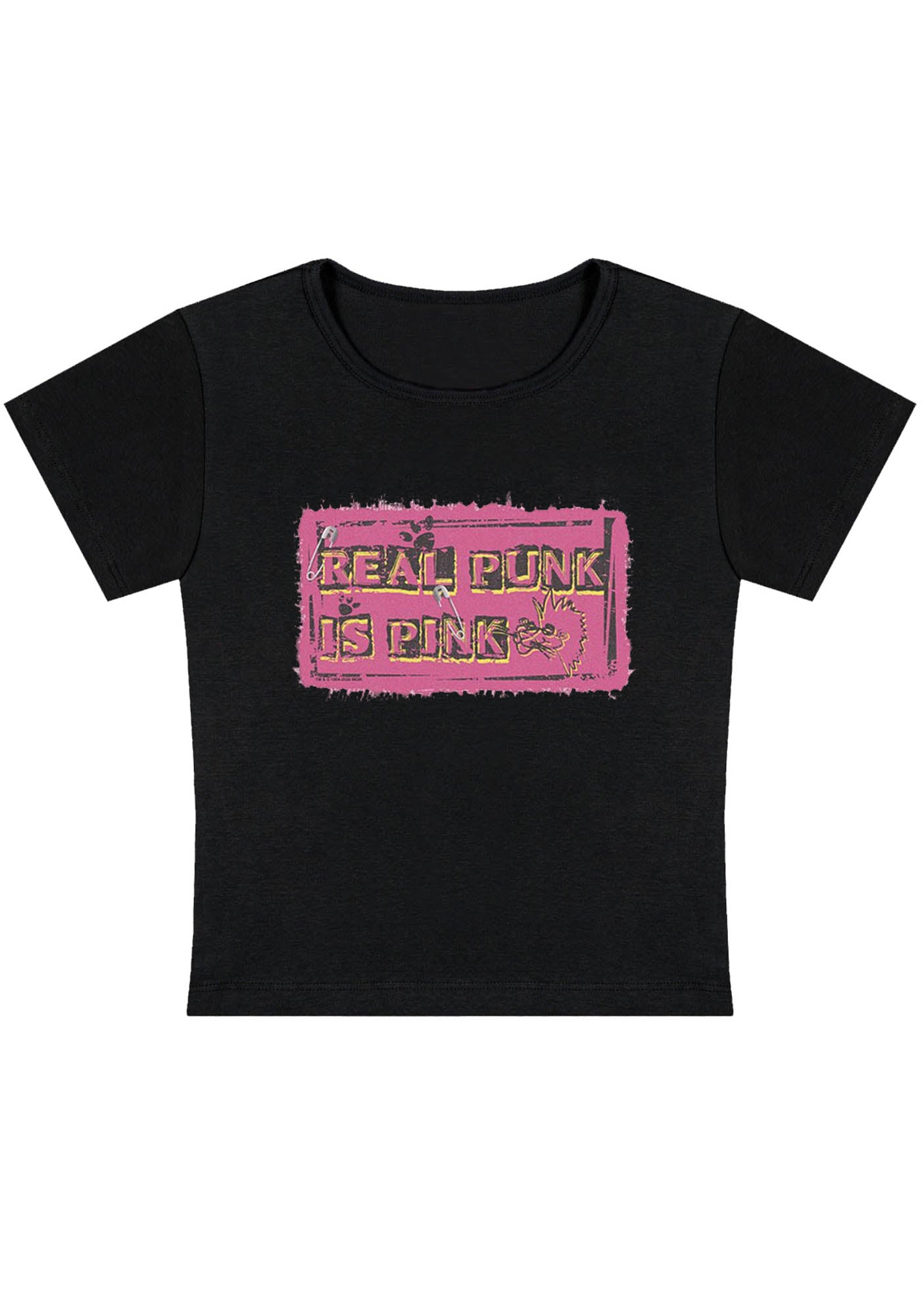 Curvy Real Punk Is Pink Baby Tee