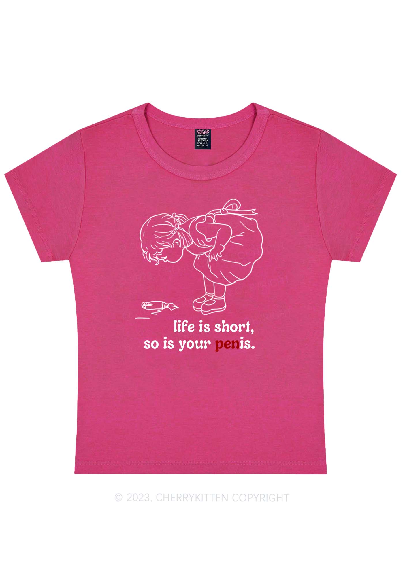 Curvy Life Is Short Y2K Baby Tee Cherrykitten