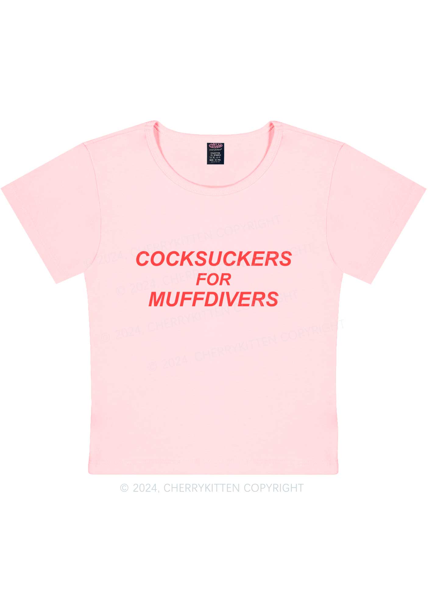Cxxksuckers For Muffdivers Y2K Baby Tee Cherrykitten