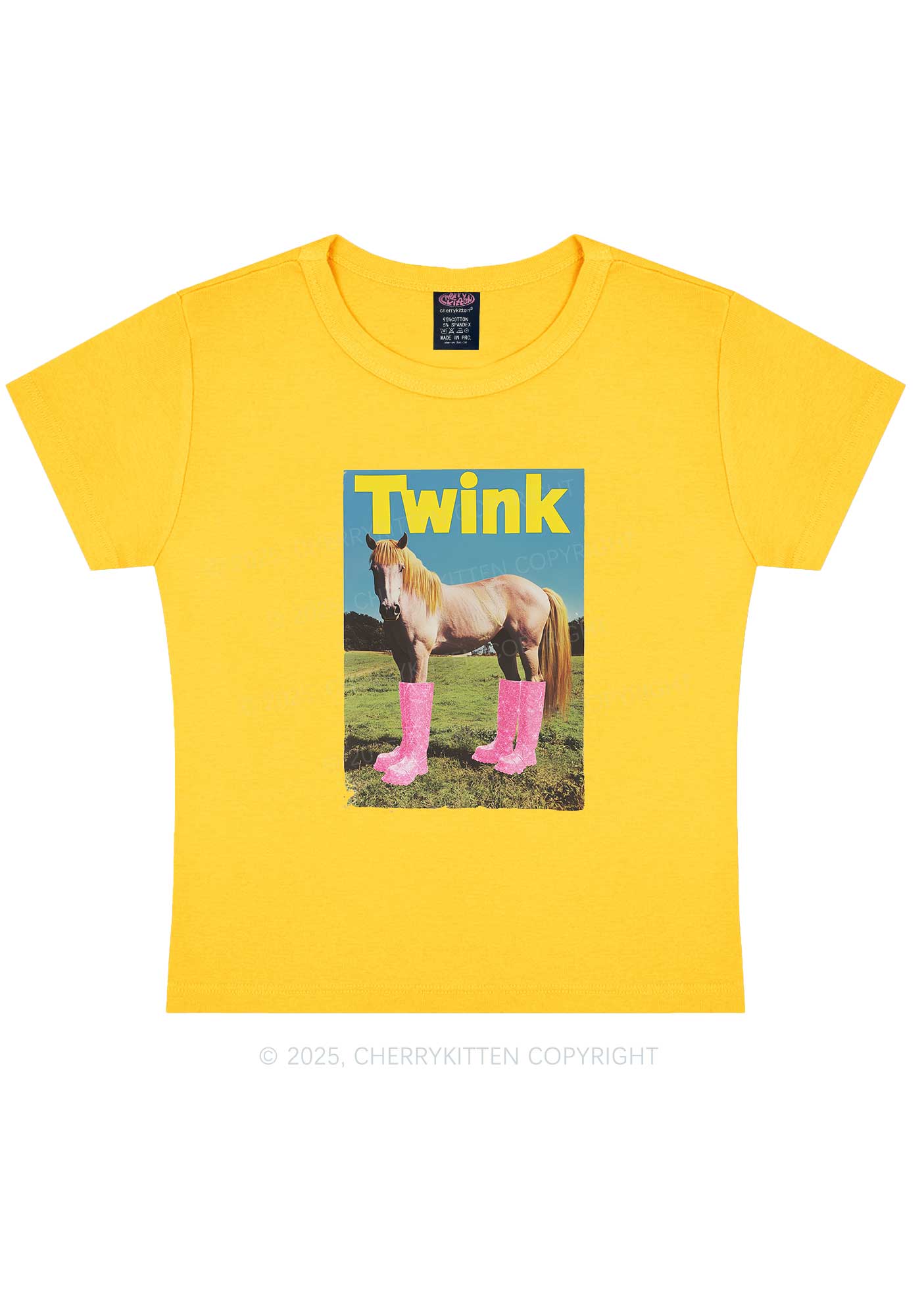 Twink Pony Pride Y2K Baby Tee Cherrykitten