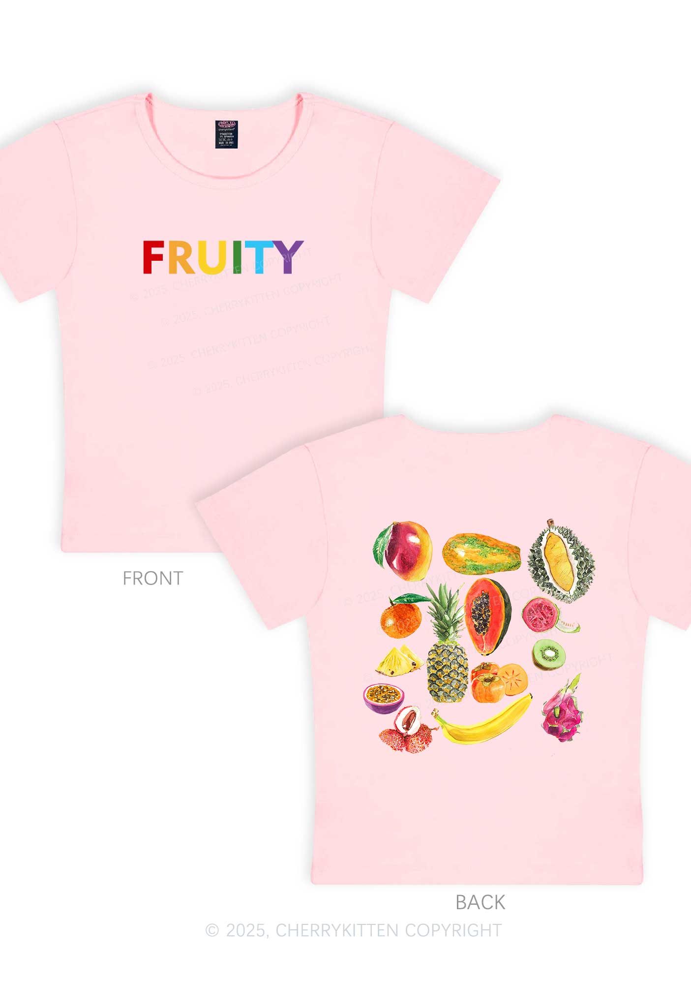 Fruity Two Sides Pride Y2K Baby Tee Cherrykitten