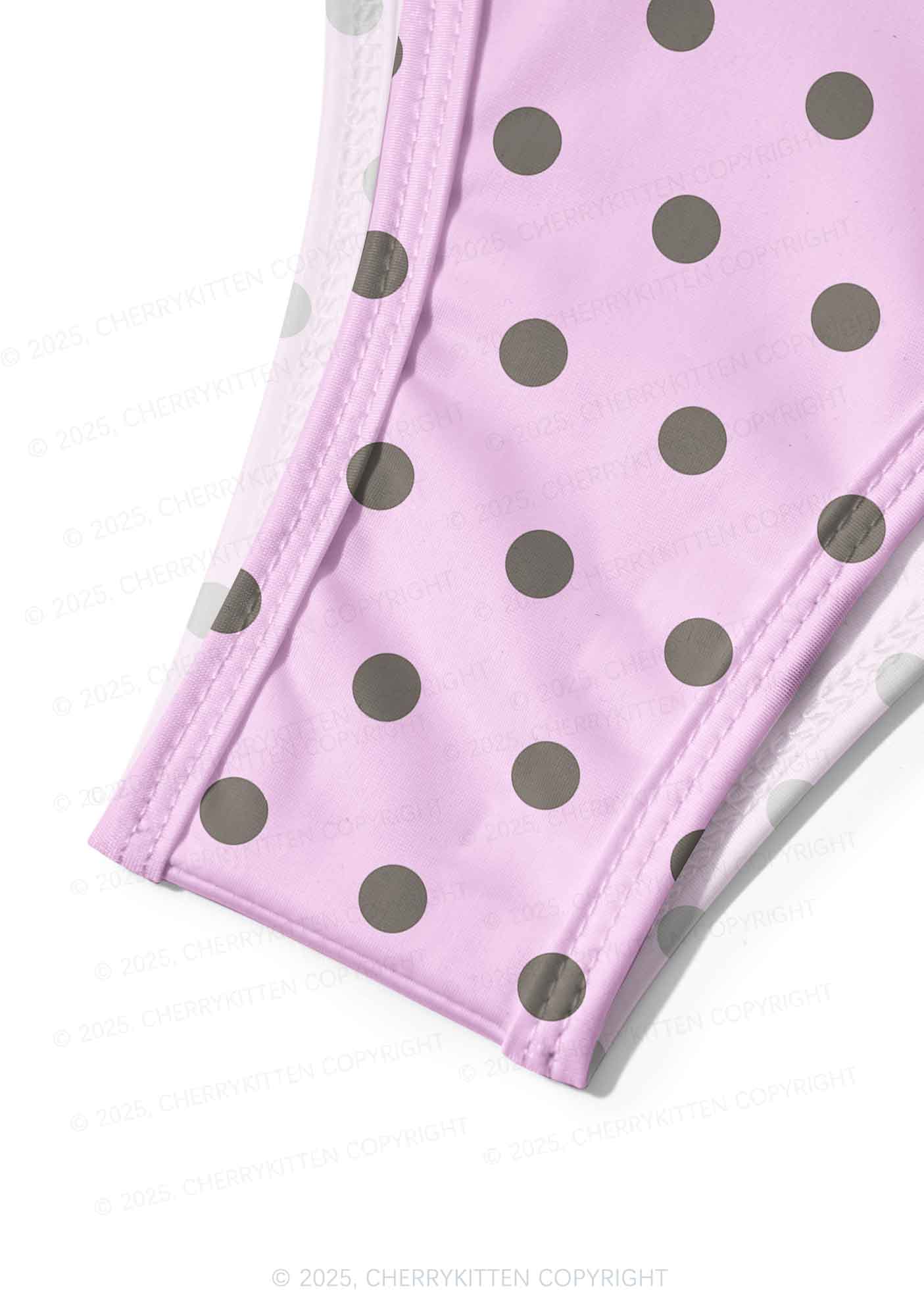 Dotty Pink Y2K Print Bikini Set Cherrykitten
