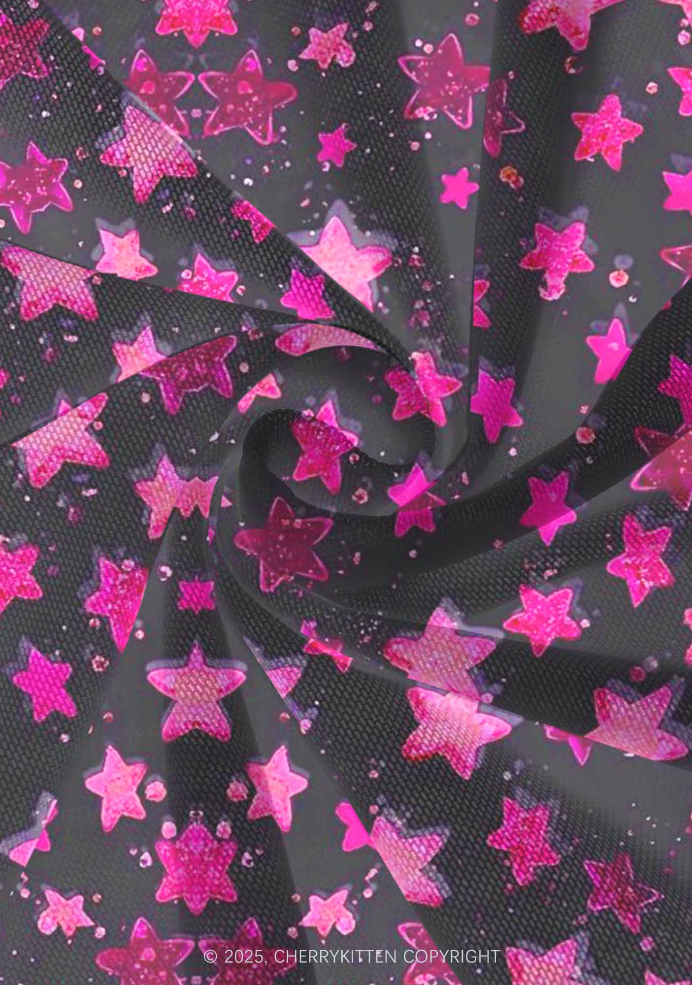 Pink Starry Y2K Print Mini Layered Skirt Cherrykitten