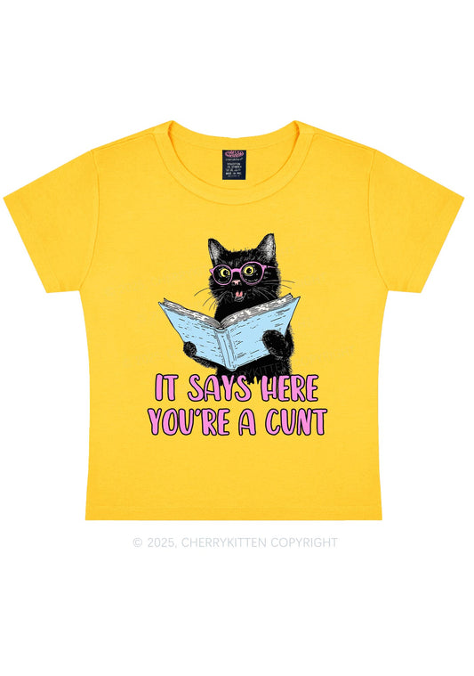 You Are A Cxxt Y2K Baby Tee Cherrykitten
