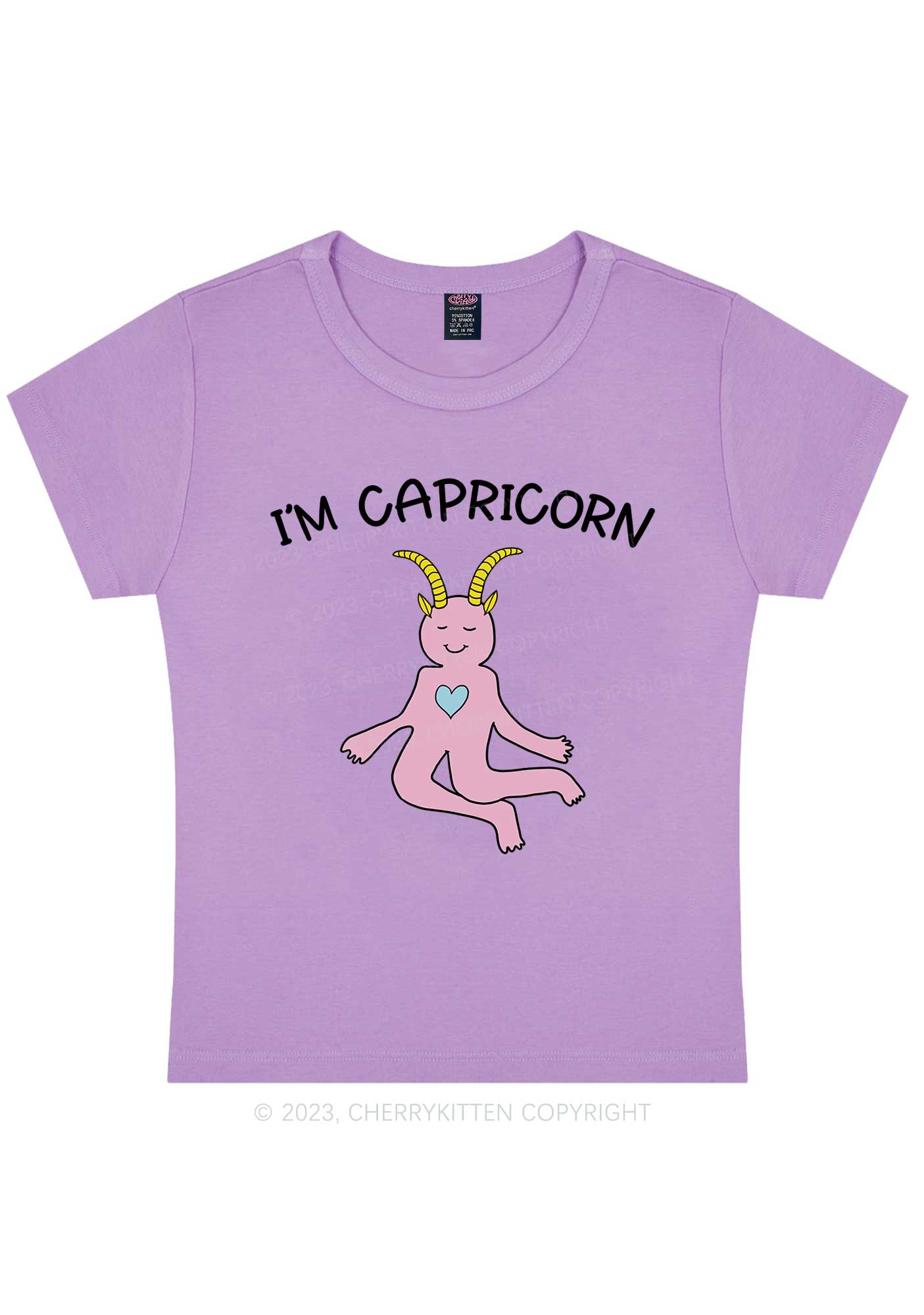 I'm Capricorn Y2K Baby Tee Cherrykitten