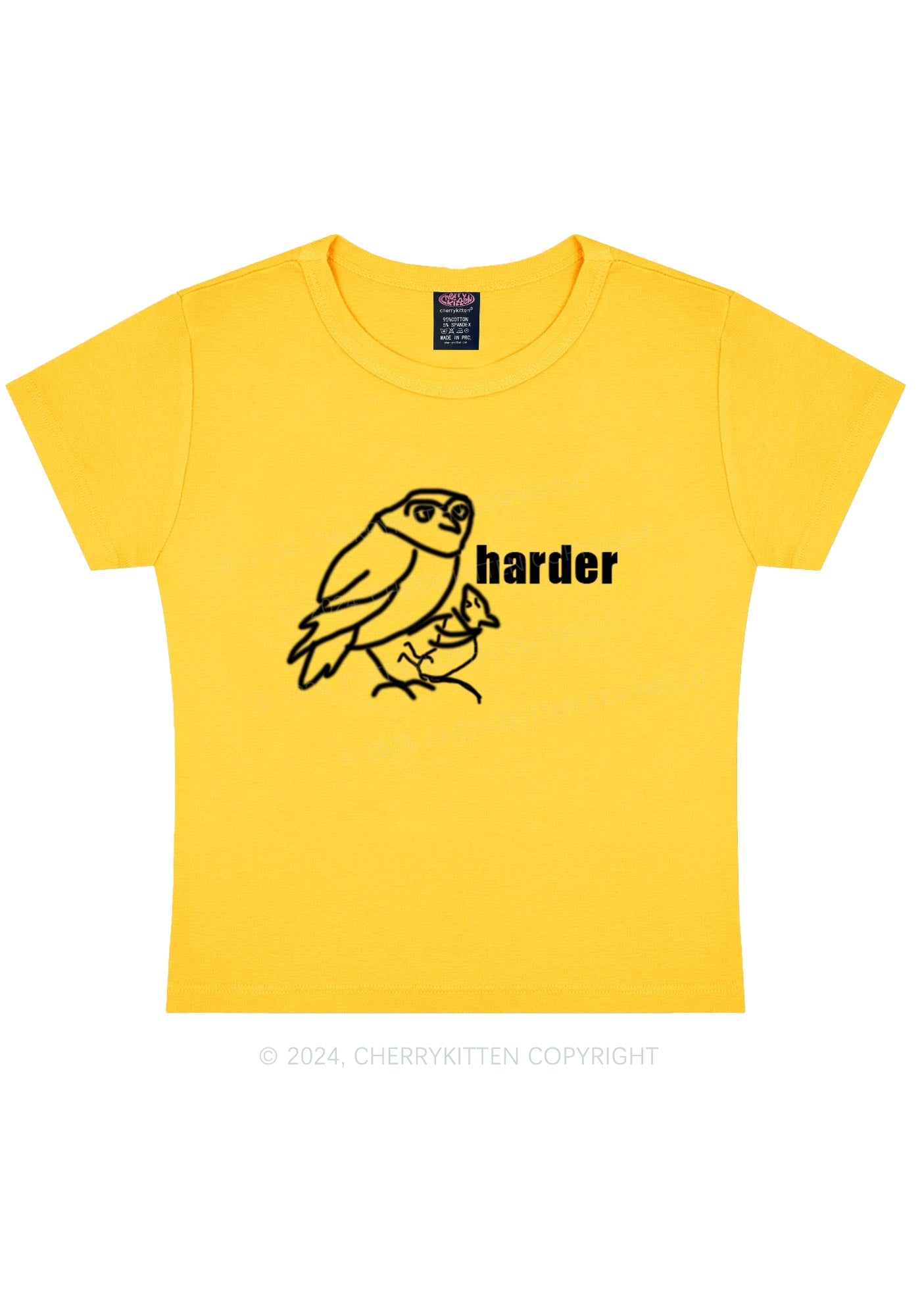 Rats Harder Y2K Baby Tee Cherrykitten