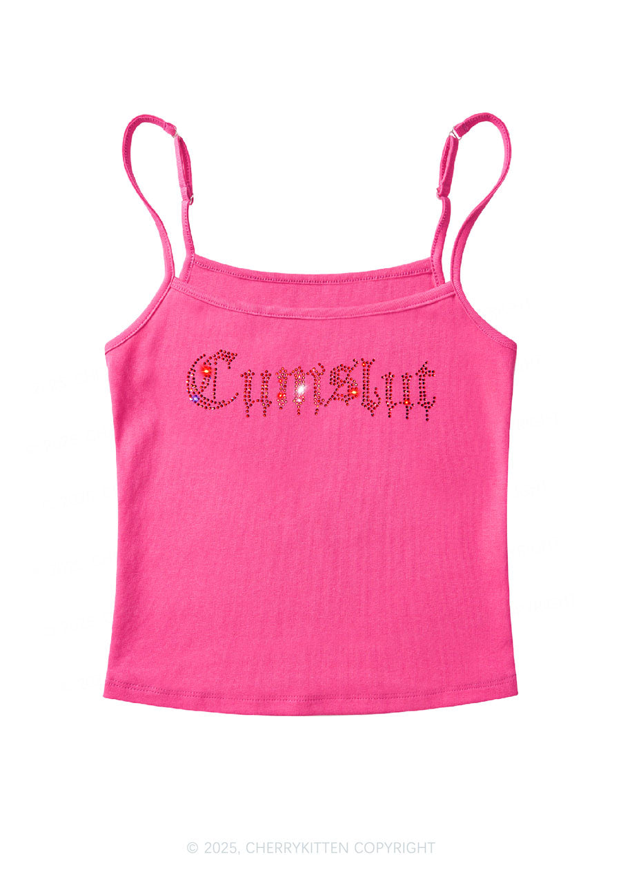 Rhinestone Cxmslxt Y2K Spaghetti Strap Cami Cherrykitten