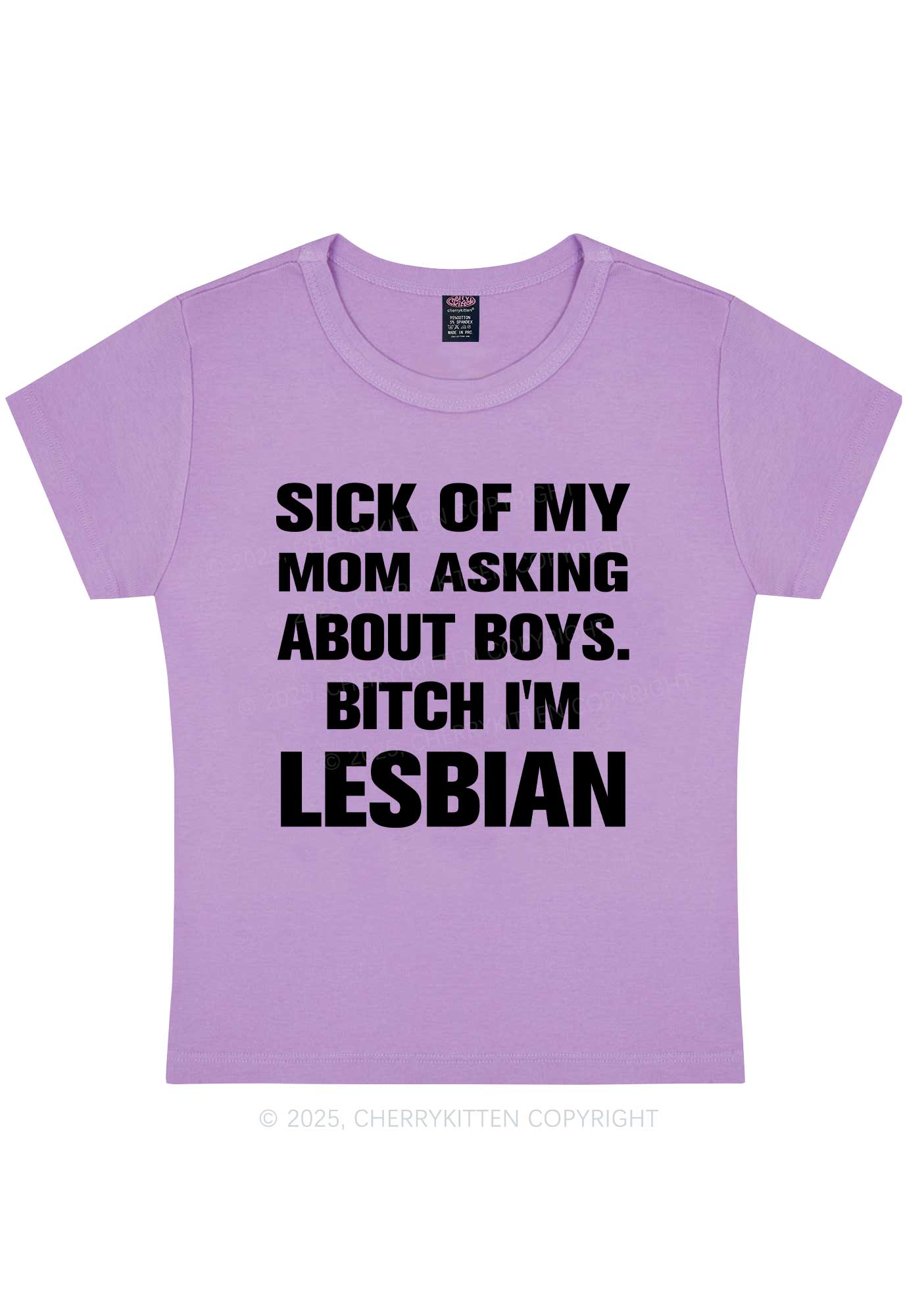 Bxxch Im Lesbian Pride Y2K Baby Tee Cherrykitten