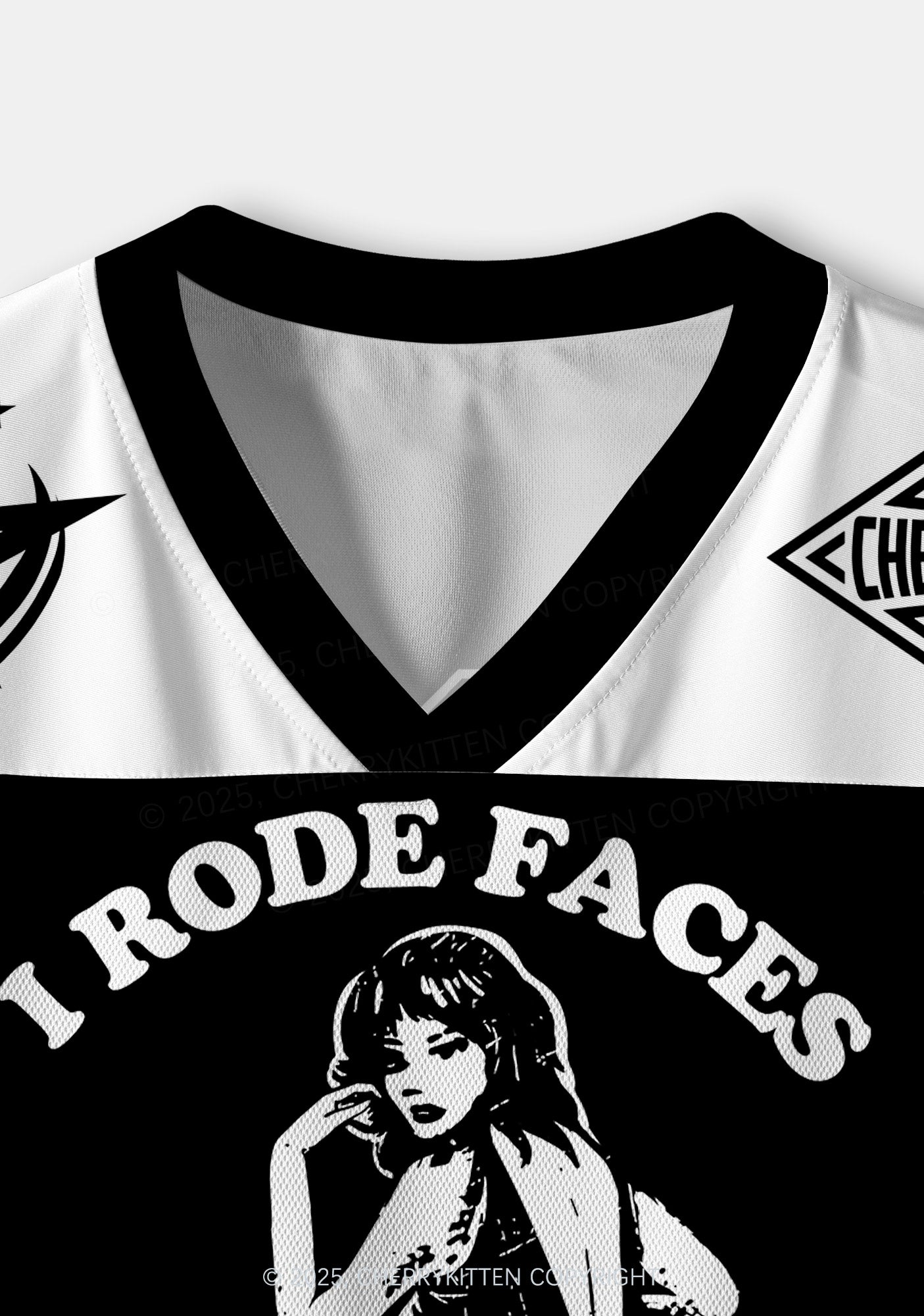 Custom I Rode Faces Y2K Crop Sport Jersey Shirts Cherrykitten
