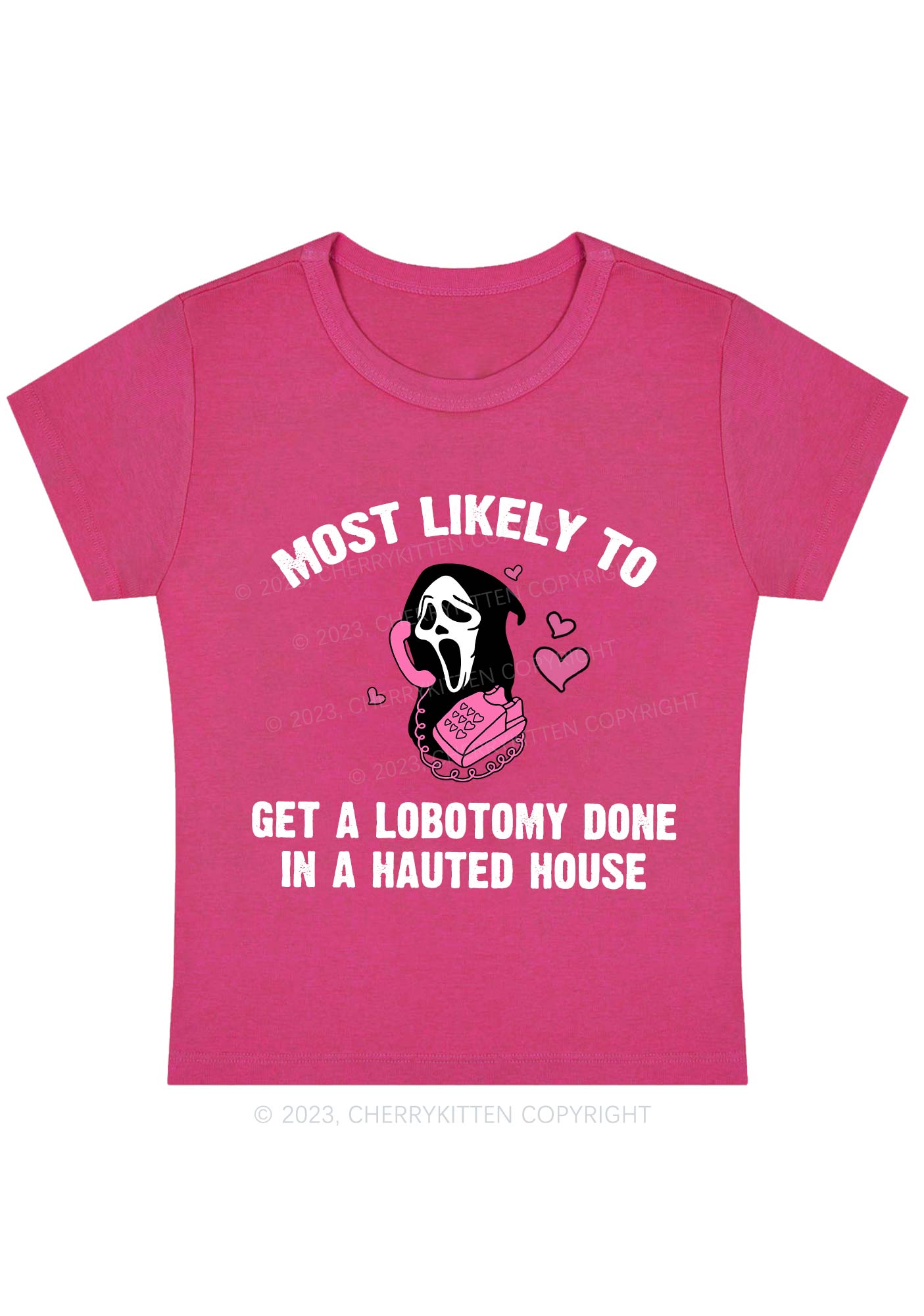 Most Likely 12 Pink Designs Halloween Baby Tee Cherrykitten