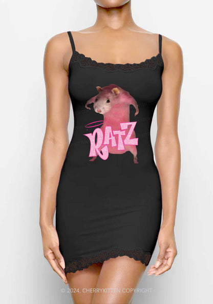 Pink Ratz Y2K Lace Slip Dress Cherrykitten