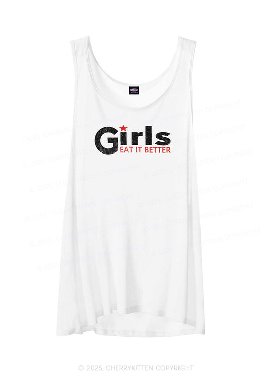 Girls Eat It Better Pride Y2K Sheer Boyfriend Tank Cherrykitten