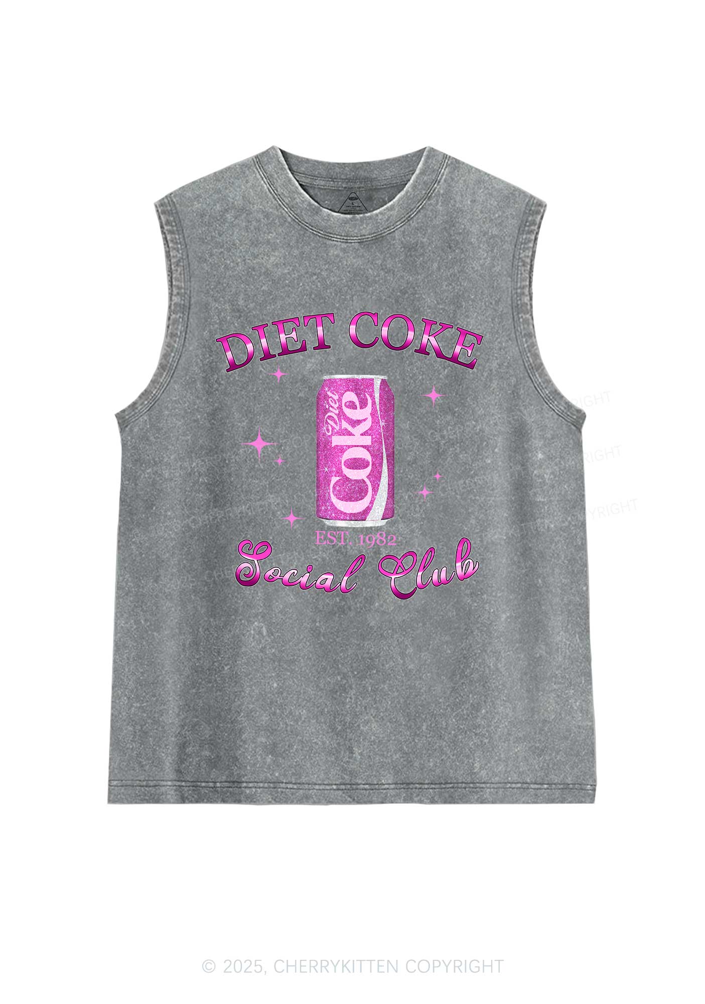 Diet Coke Social Club Y2K Washed Muscle Tank Cherrykitten
