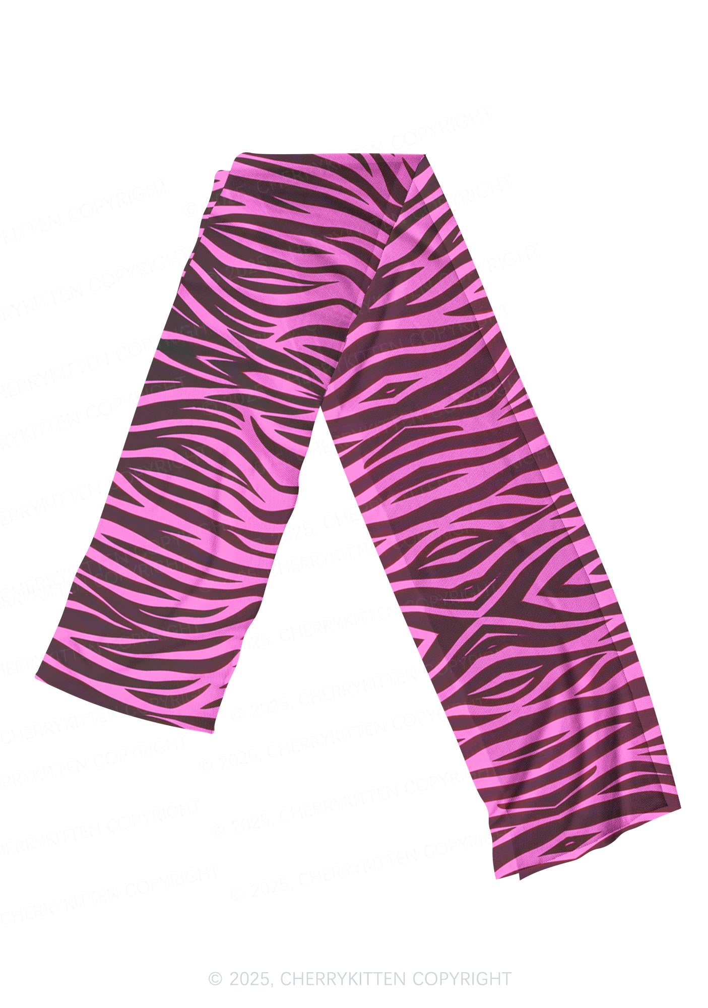 Pink Zebra Y2K Mesh Slip Dress Cherrykitten