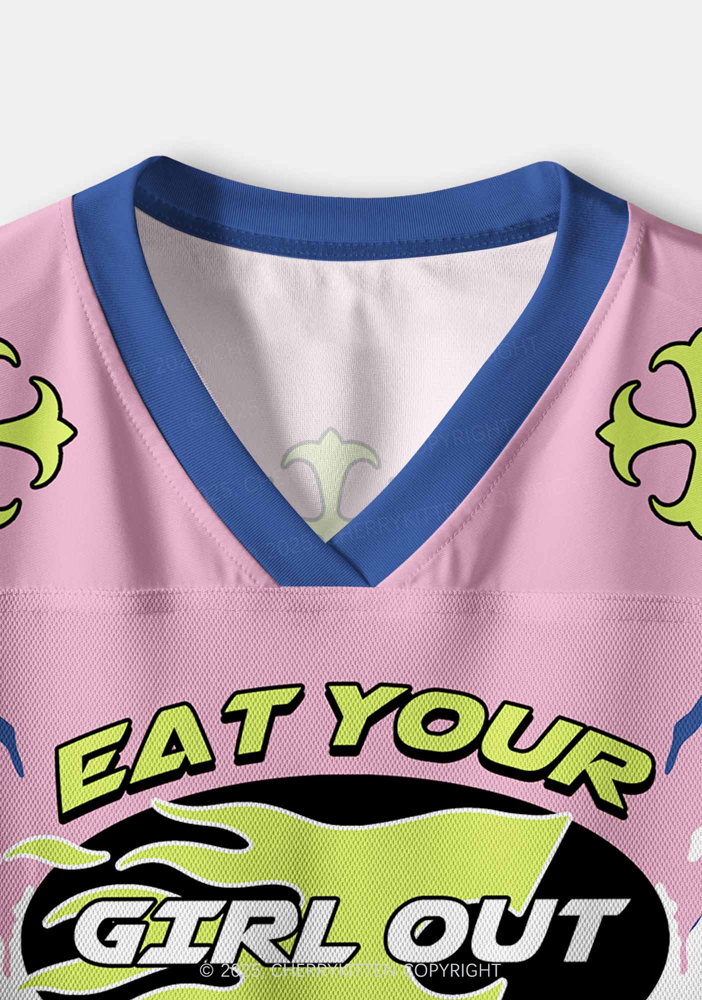 Custom Pink Eat Your Girl Out Pride Y2K Crop Sport Jersey Shirts Cherrykitten