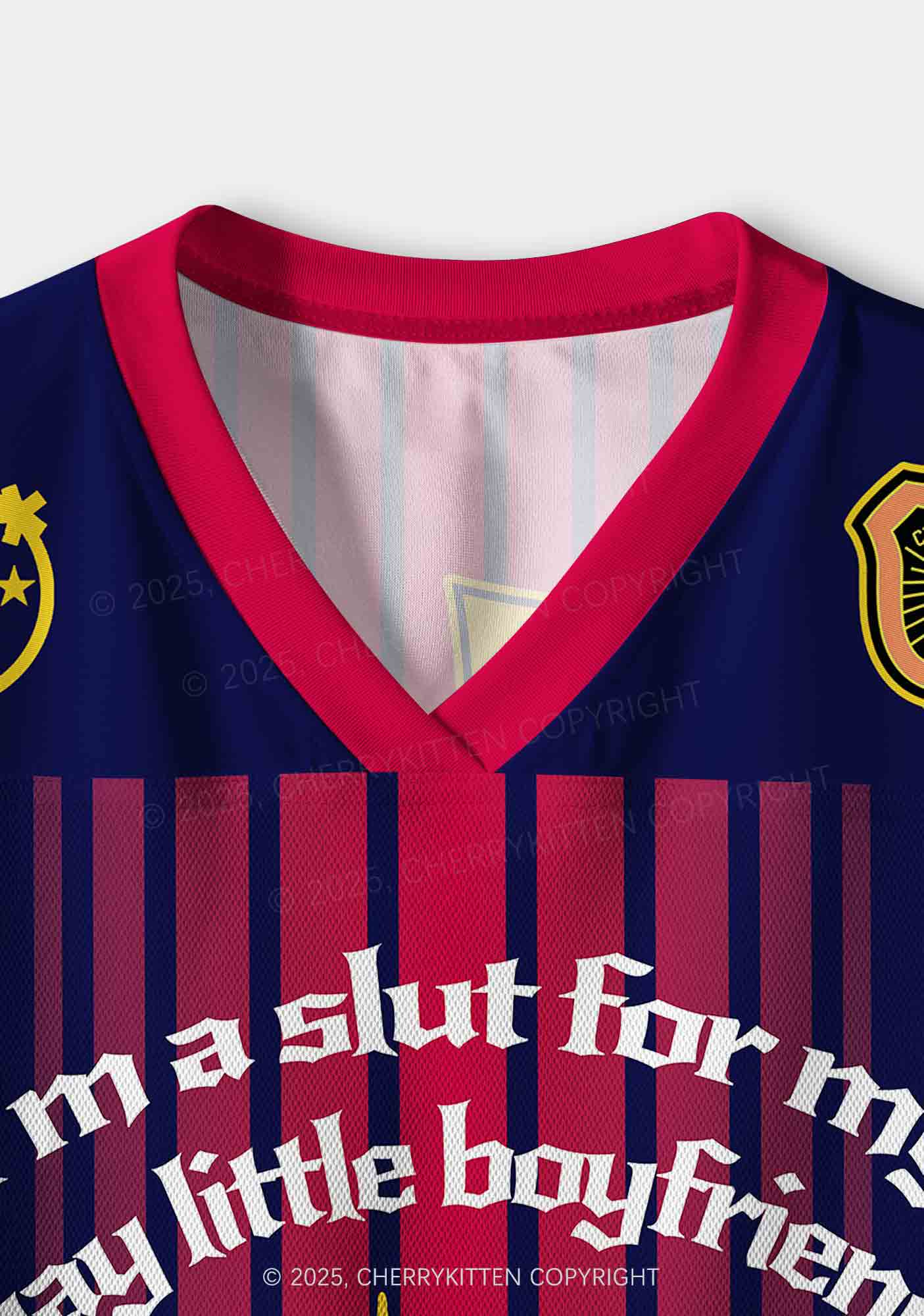 Custom Slxt For My Gay BF Y2K Crop Sport Jersey Shirts Cherrykitten