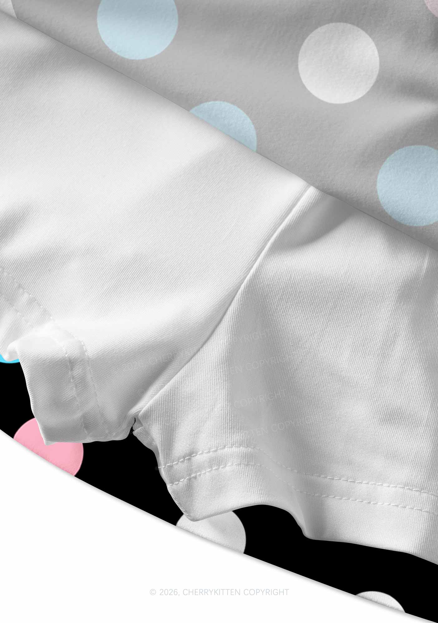 Trans Dots On Black Pride Y2K Print Mini Skirt Cherrykitten