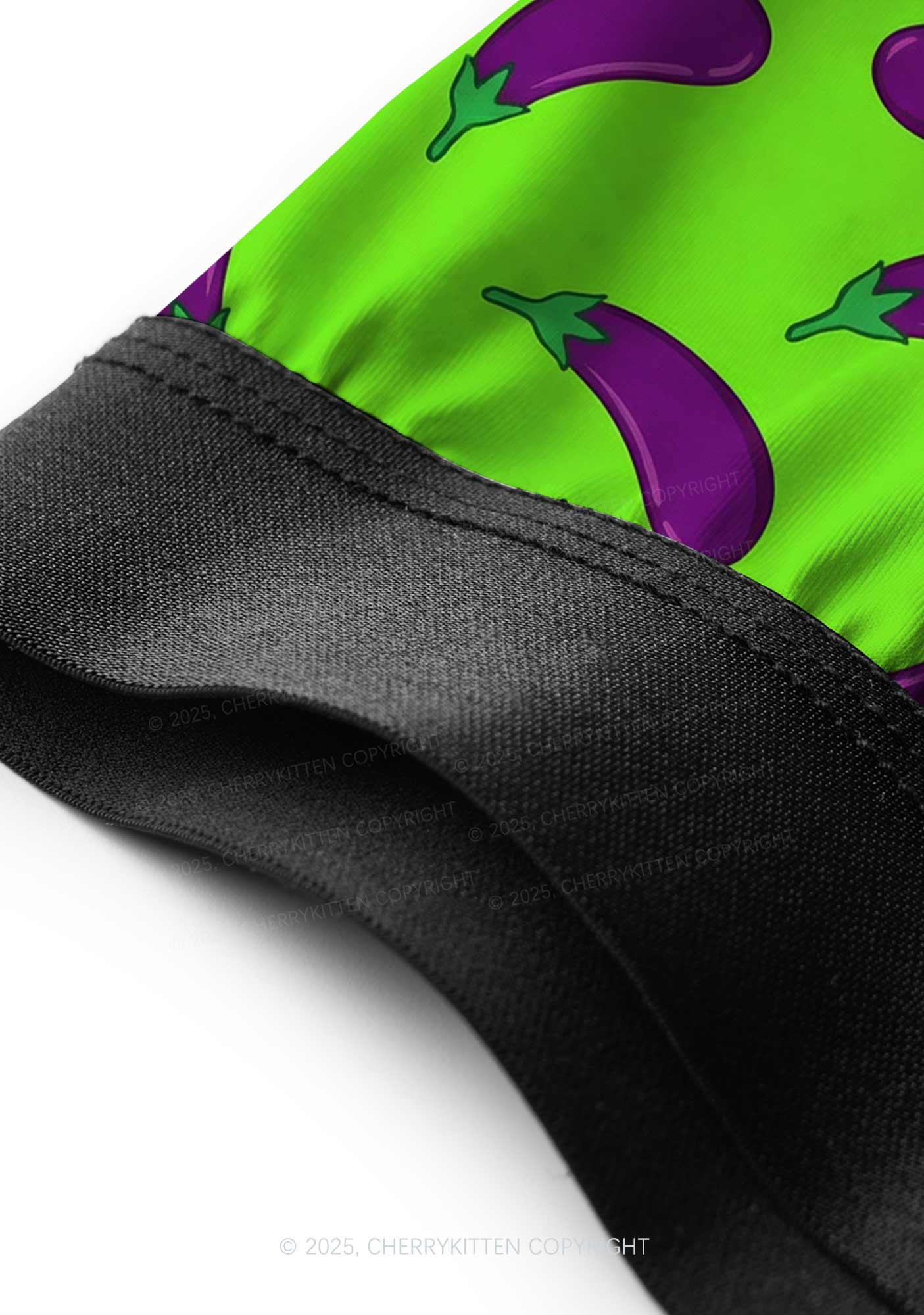 Lime Green Eggplant Y2K Print Men Boxer Briefs Cherrykitten