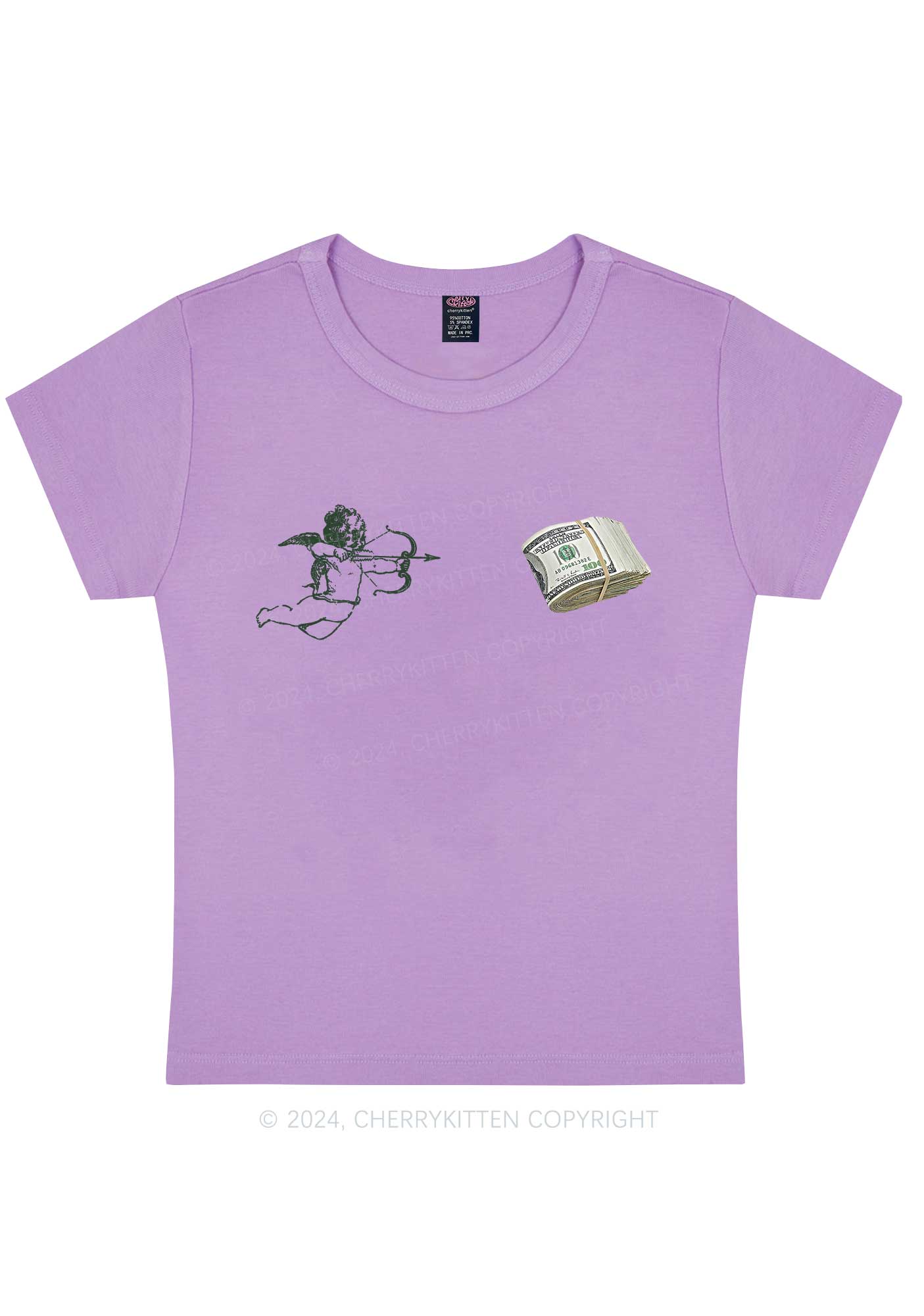 Cupid Cash Y2K Valentine's Day Baby Tee Cherrykitten