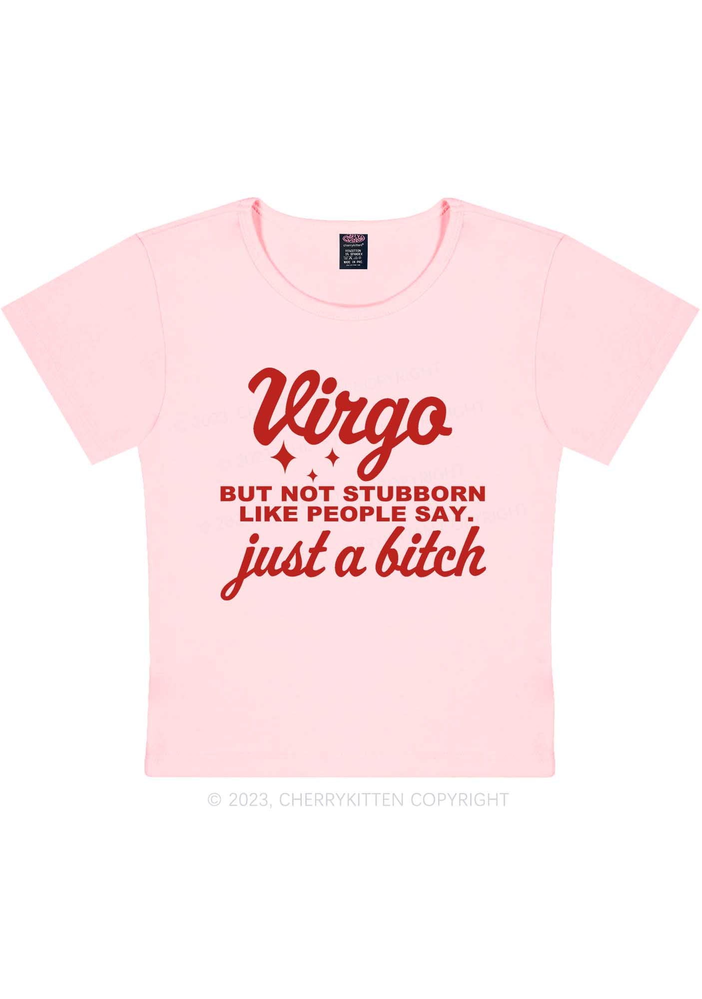 Virgo Just A Bixxh Y2K Baby Tee Cherrykitten