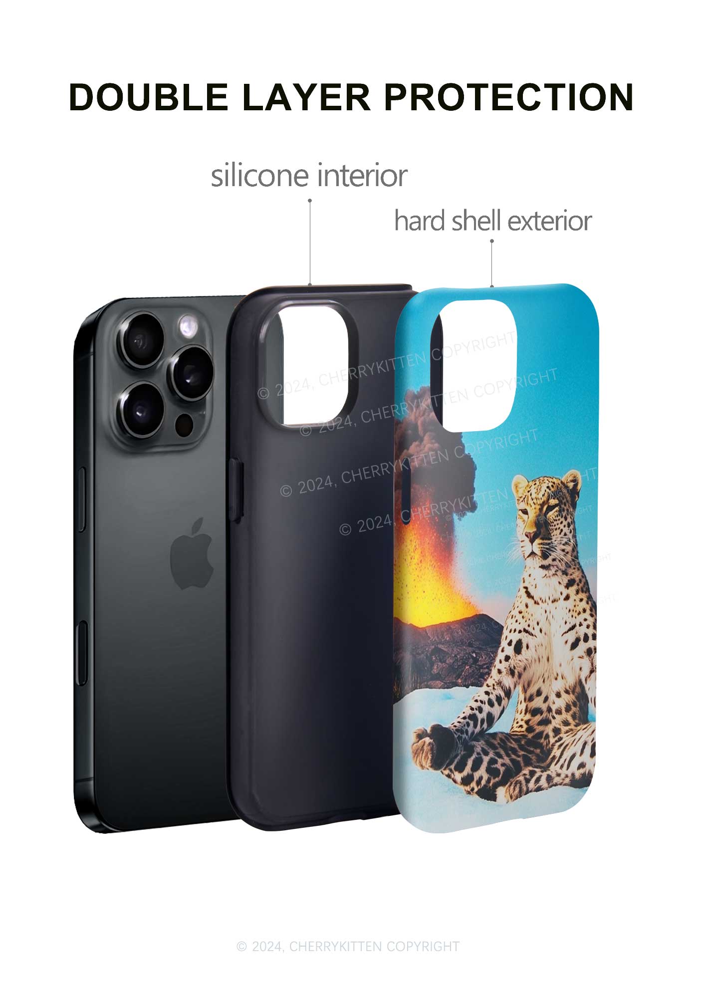 Yoga Leopard And Volcano Y2K Phone Case Cherrykitten