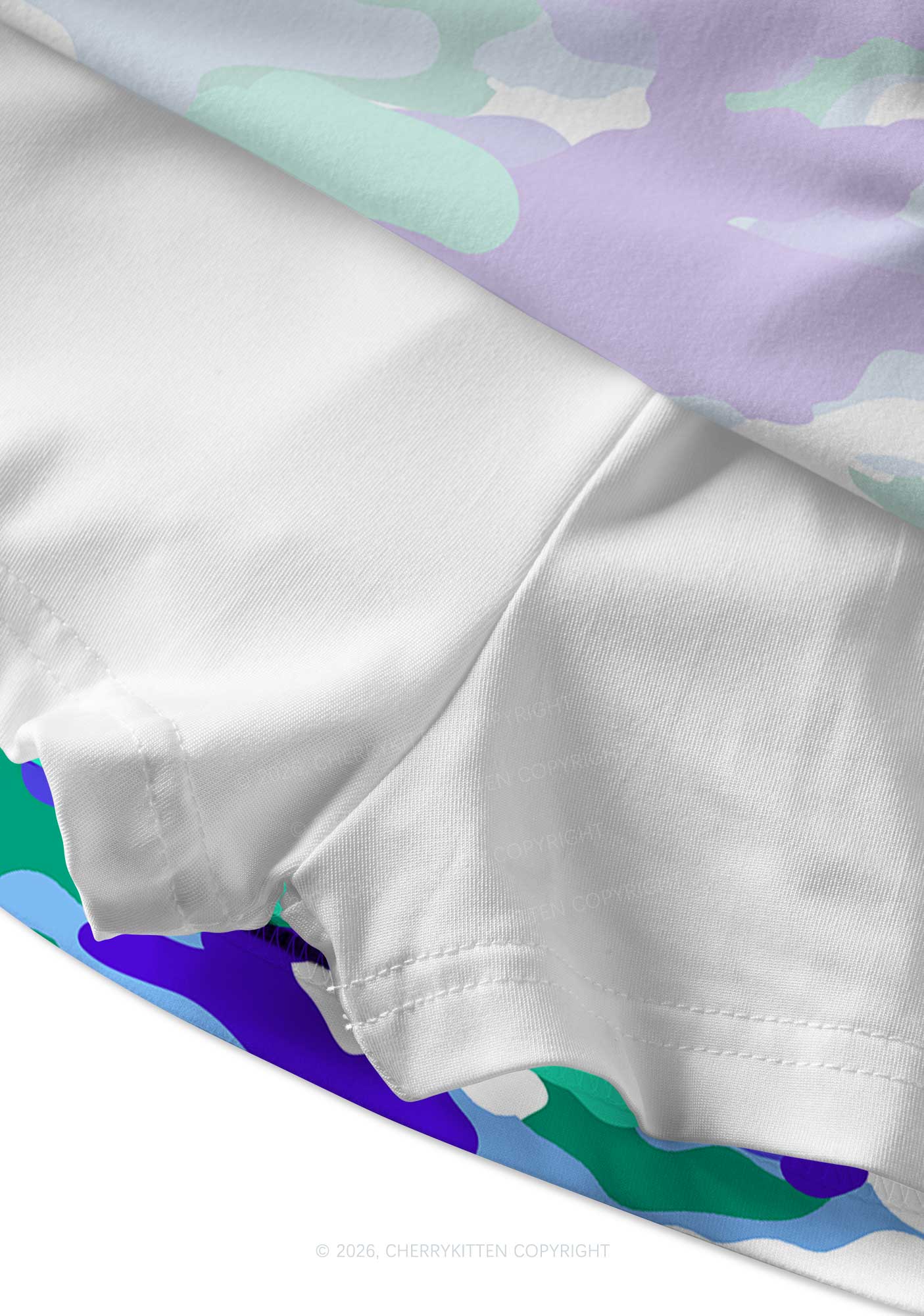 Gay Camouflage Pride Y2K Print Mini Skirt Cherrykitten