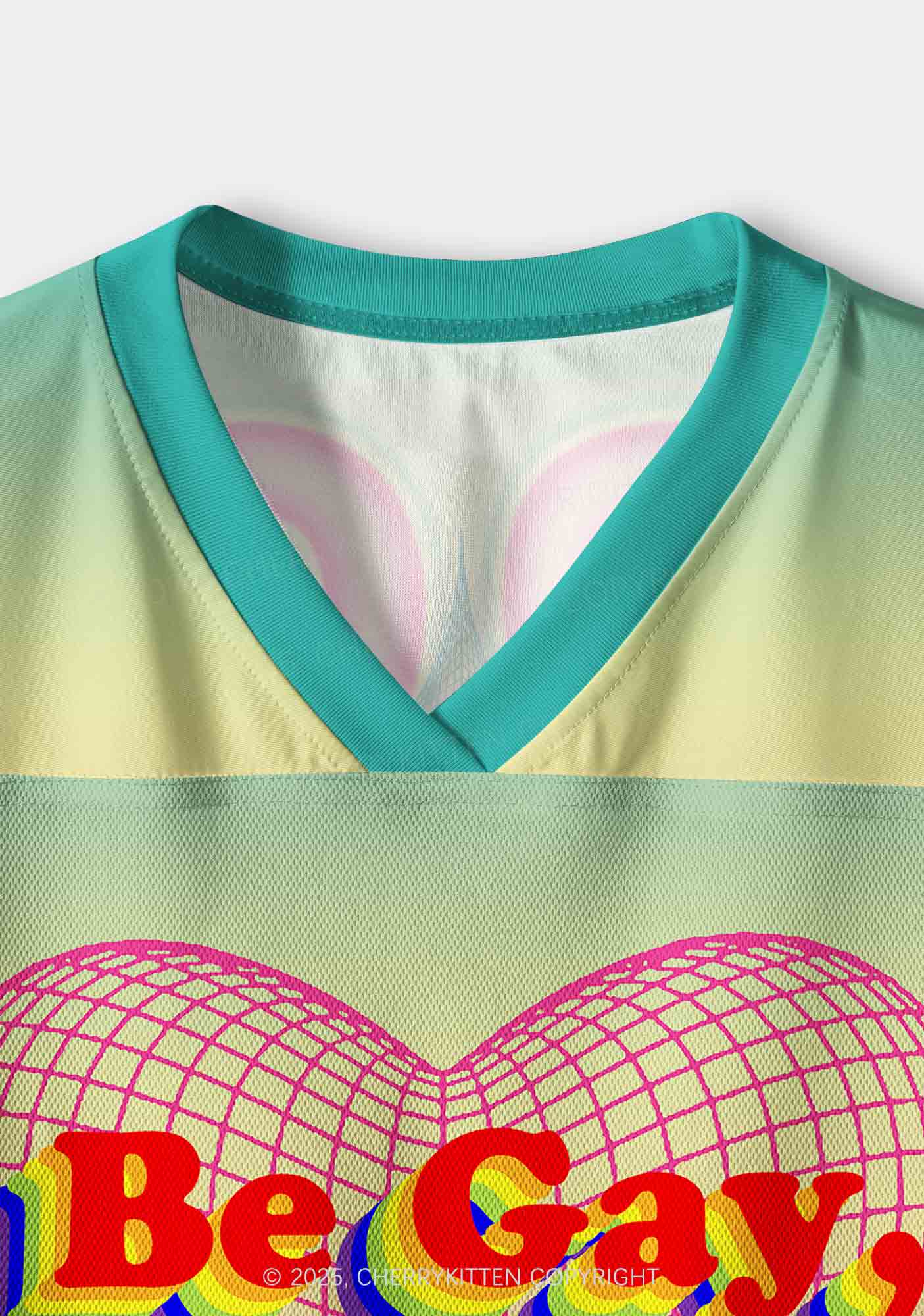 Custom Be Gay Do Crxme Pride Y2K Crop Sport Jersey Shirts Cherrykitten
