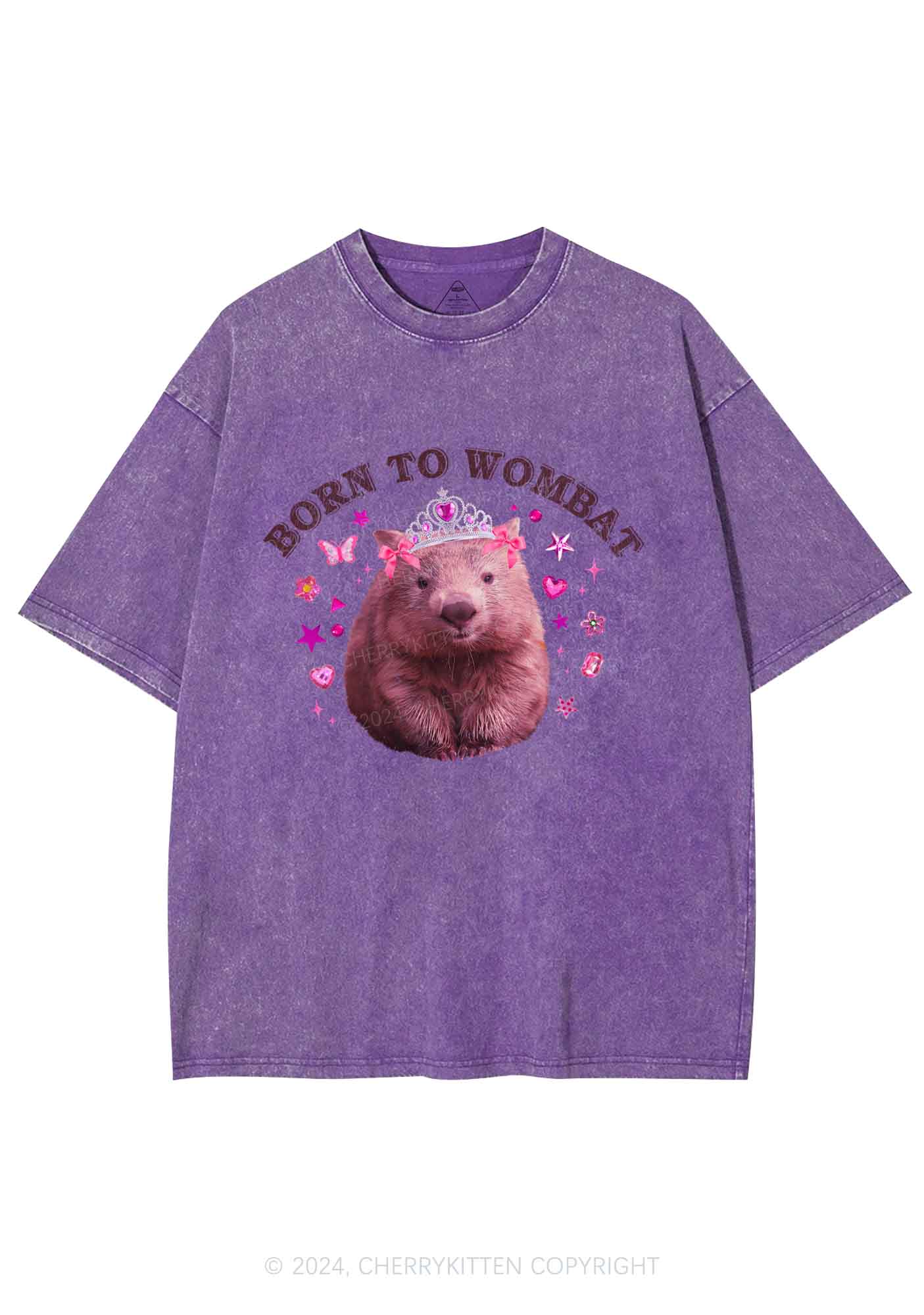 Born to Wombat Y2K Washed Tee Cherrykitten