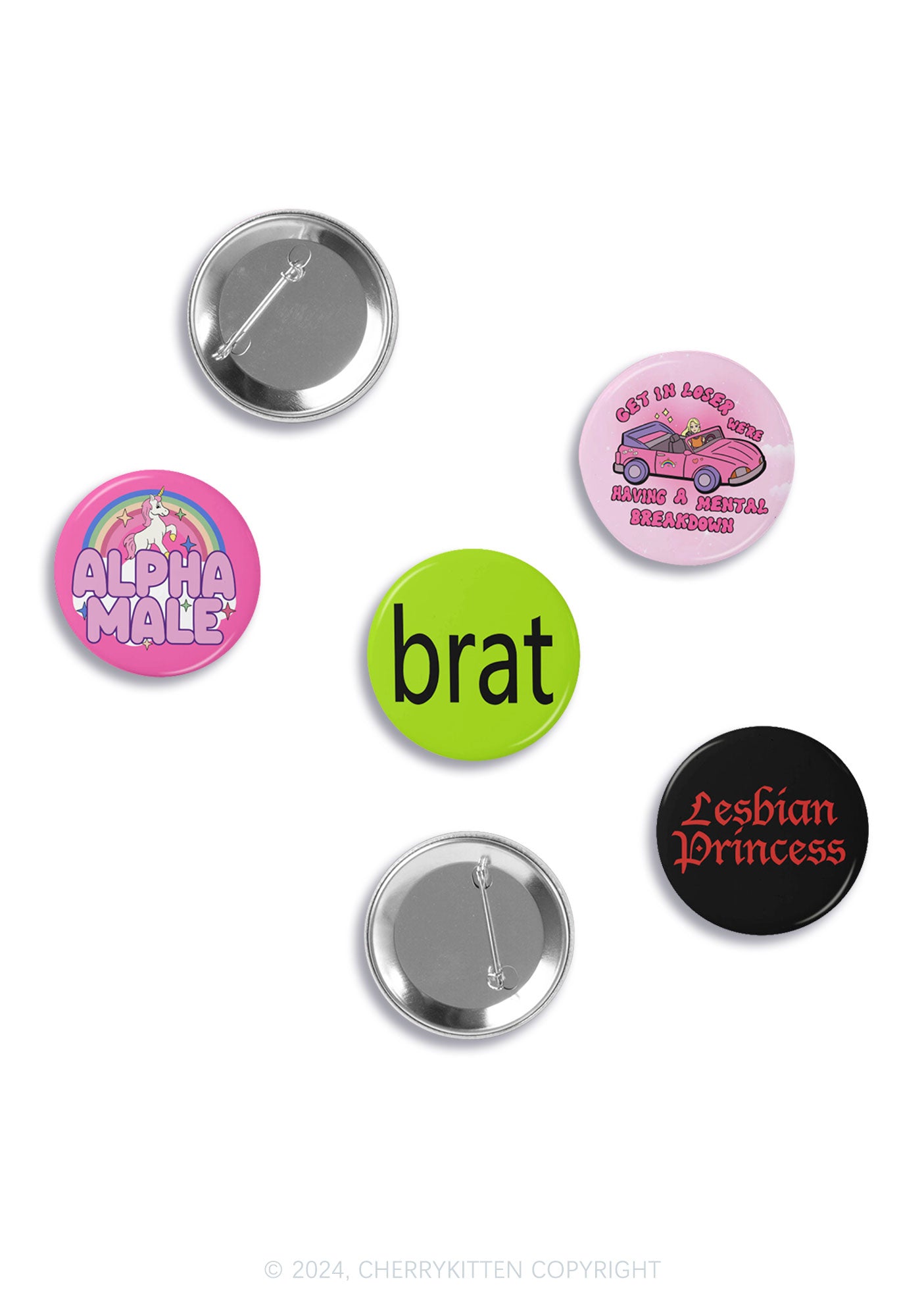 Get In Car 1Pc Y2K Pin Badge Cherrykitten