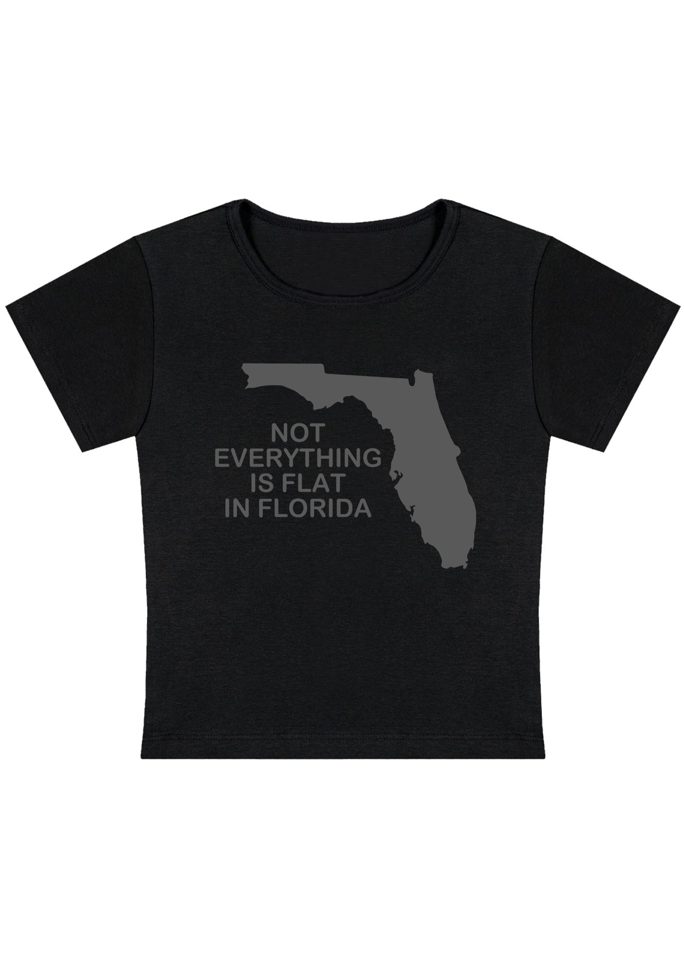 Curvy Not Everything Is Flat In Florida Baby Tee