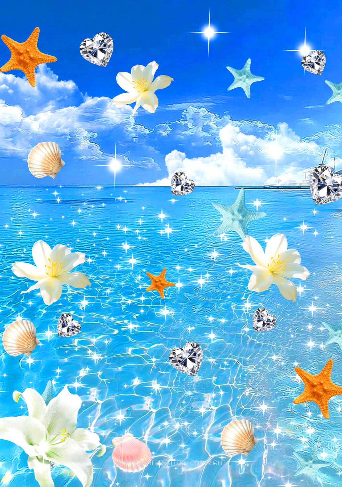 Sea Treasures Y2K Mesh Crop Top Cherrykitten