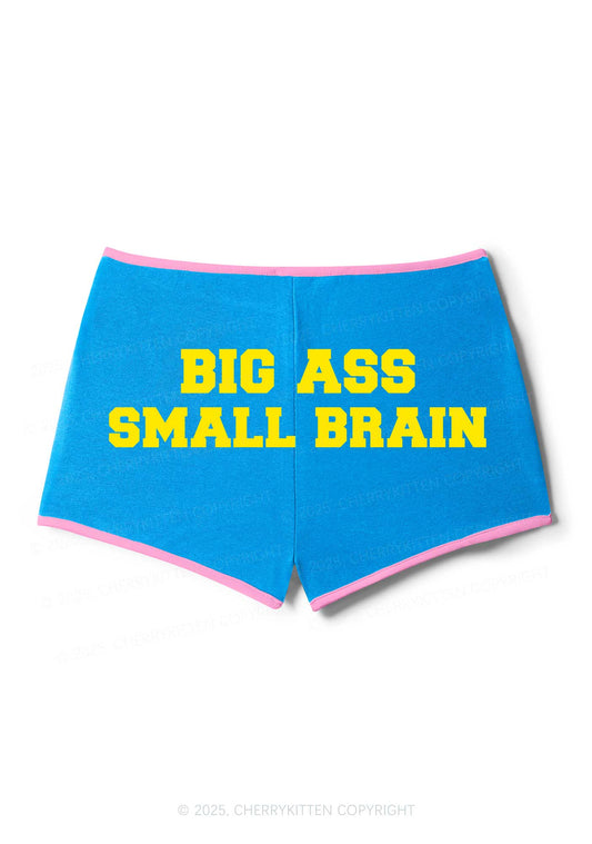 Big Axx Small Brain Y2K Booty Shorts Cherrykitten