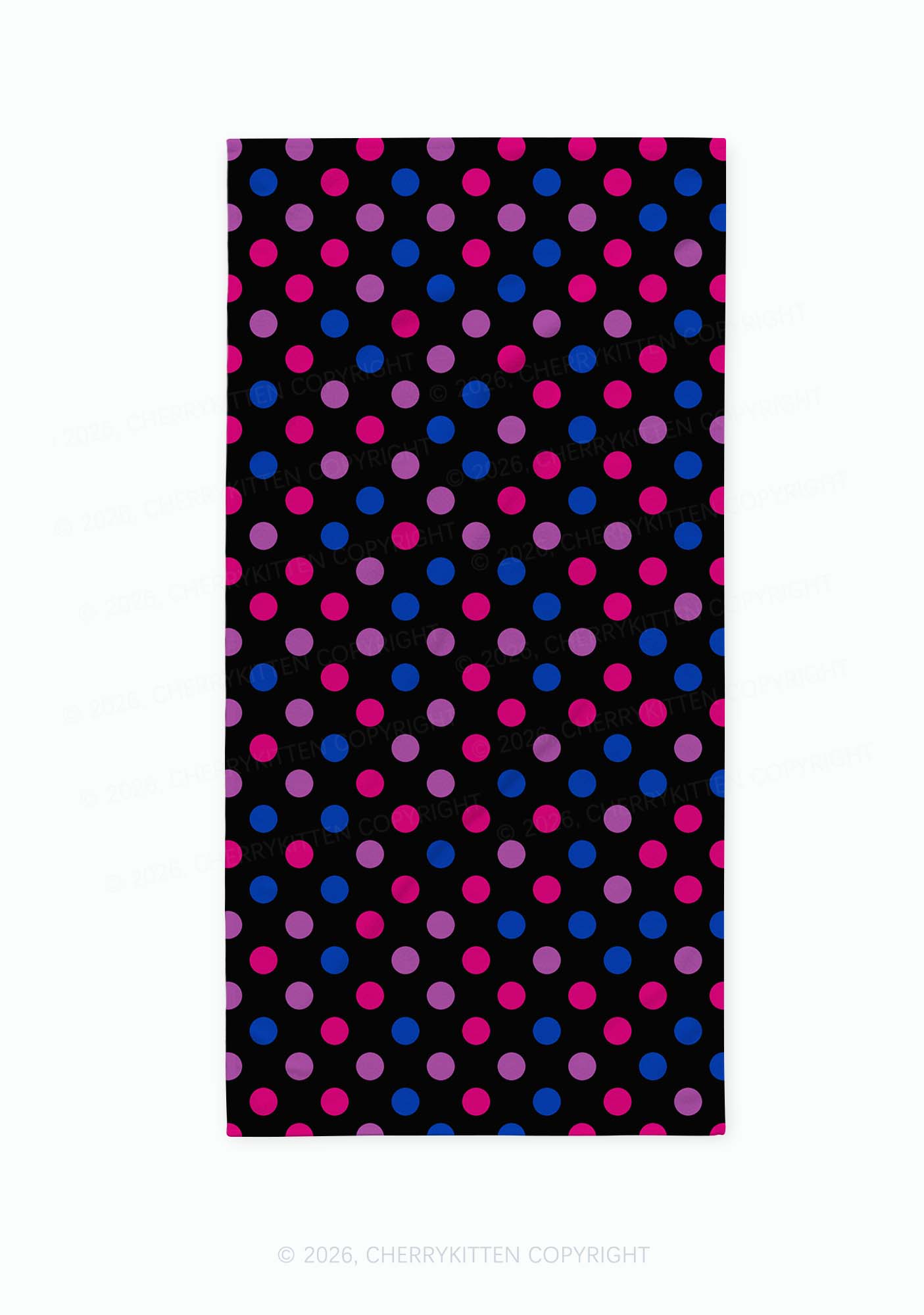Bisexual Dots Pride Y2K Beach Towel Cherrykitten