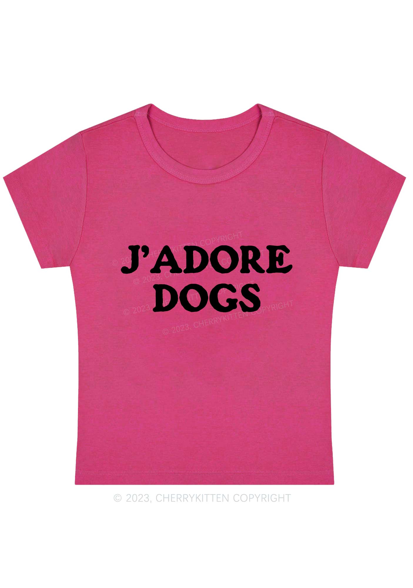 Curvy J'adore Dogs Baby Tee Cherrykitten