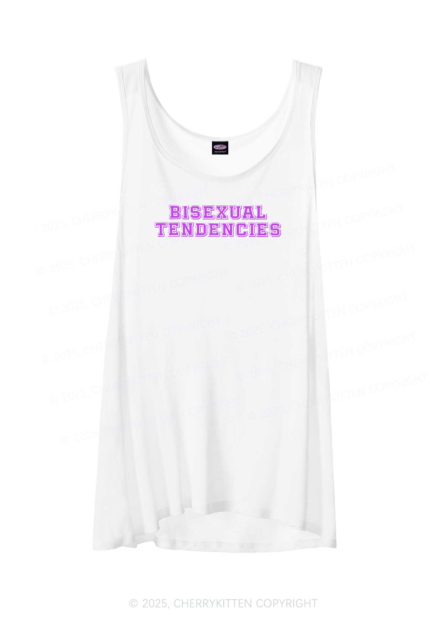 Bisexual Tendencies Pride Y2K Sheer Boyfriend Tank Cherrykitten