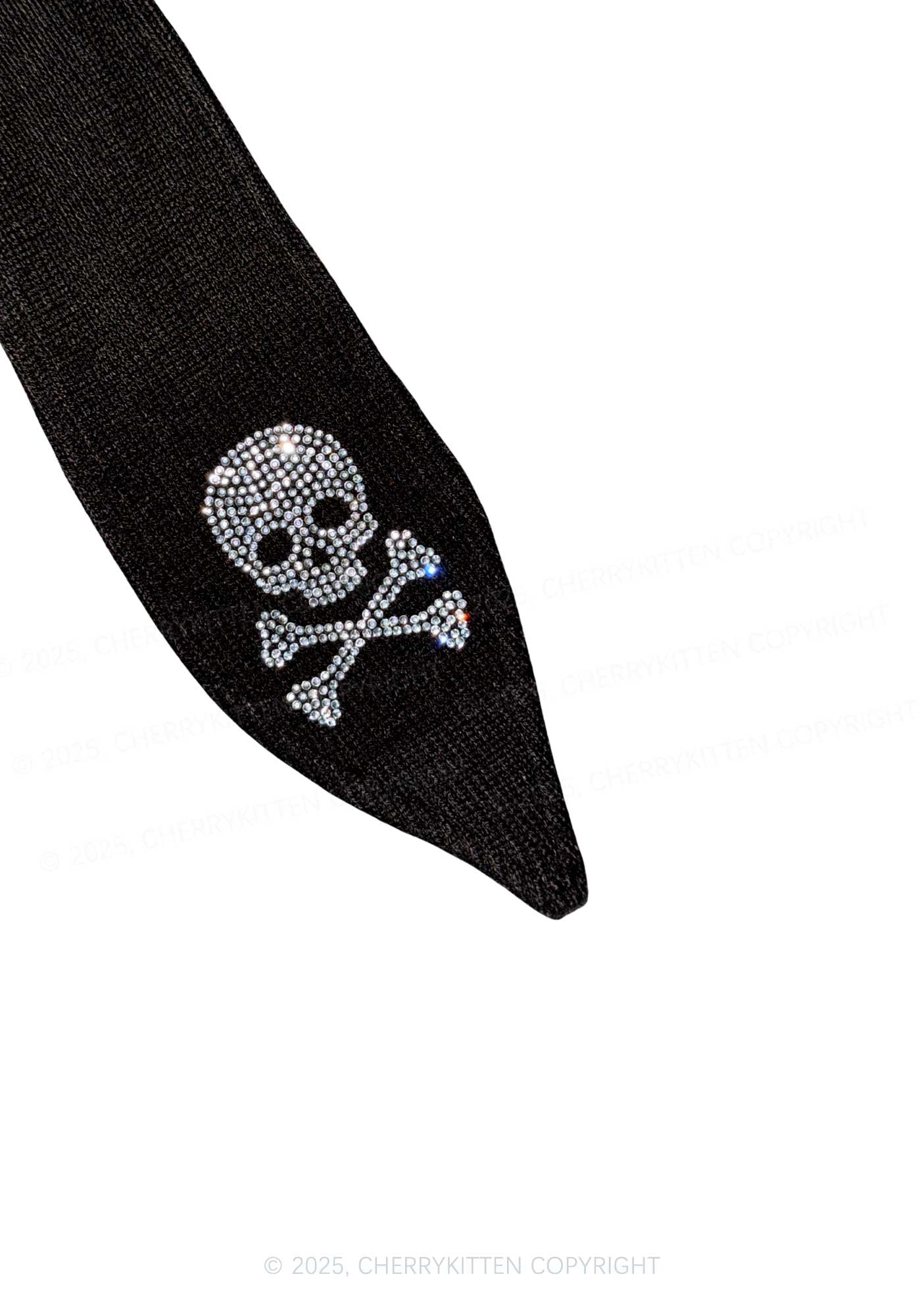 Rhinestone Ketamxxe Y2K Bunny Ear Knitted Hat Cherrykitten